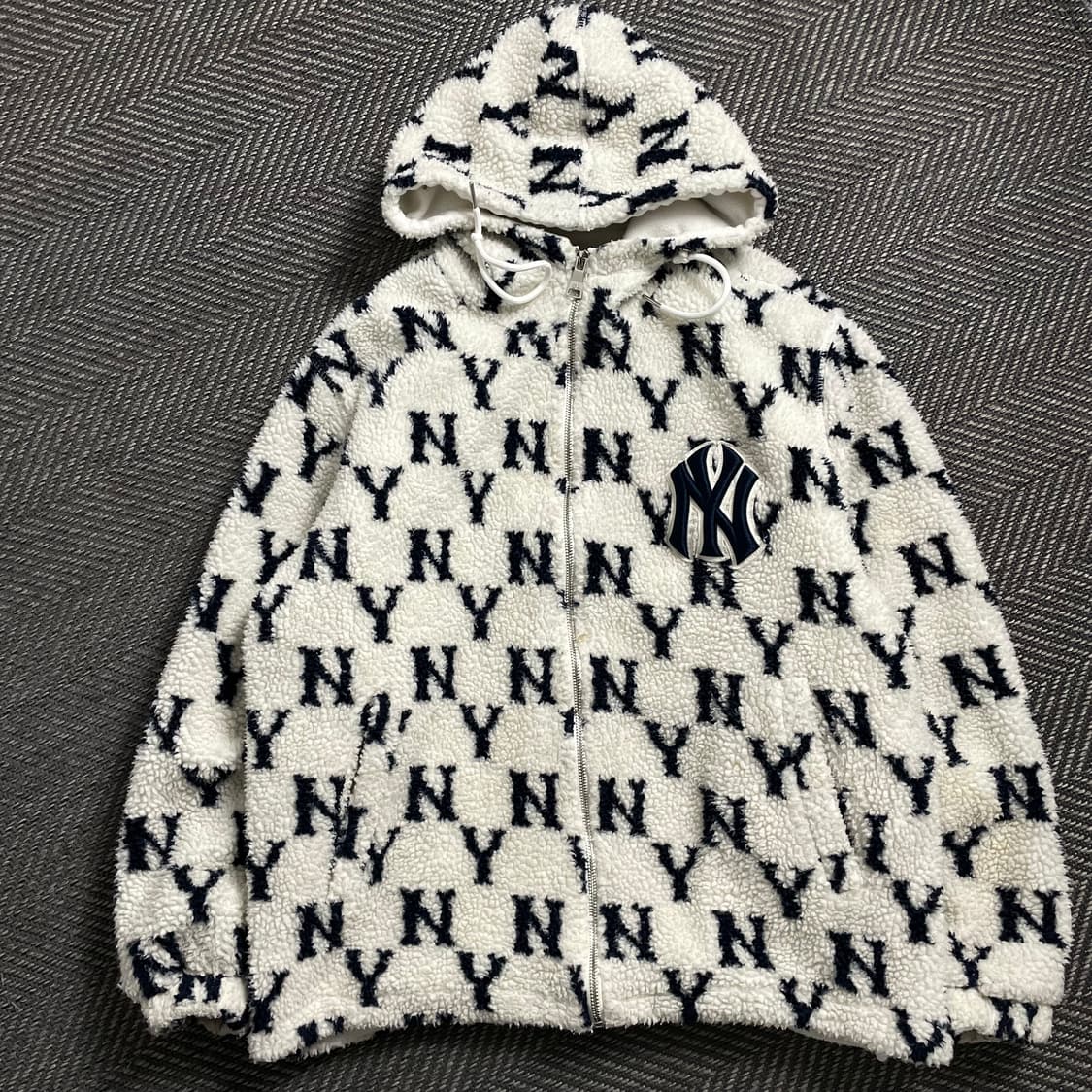 MLB 뉴욕 양키스 시그니처 패턴 쉐르파 플리스y 4500 상품이미지2