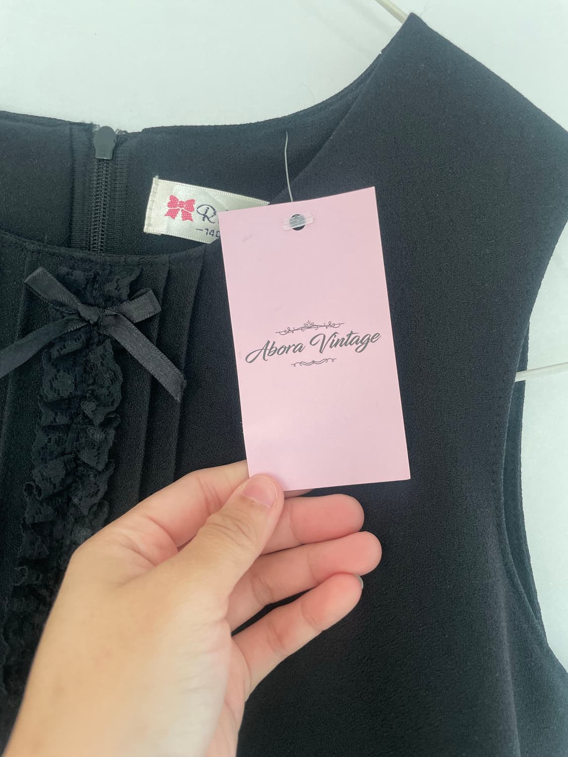 블랙 레이스 리본 빈티지 원피스 고스 펑크 쿠로미 상품이미지3