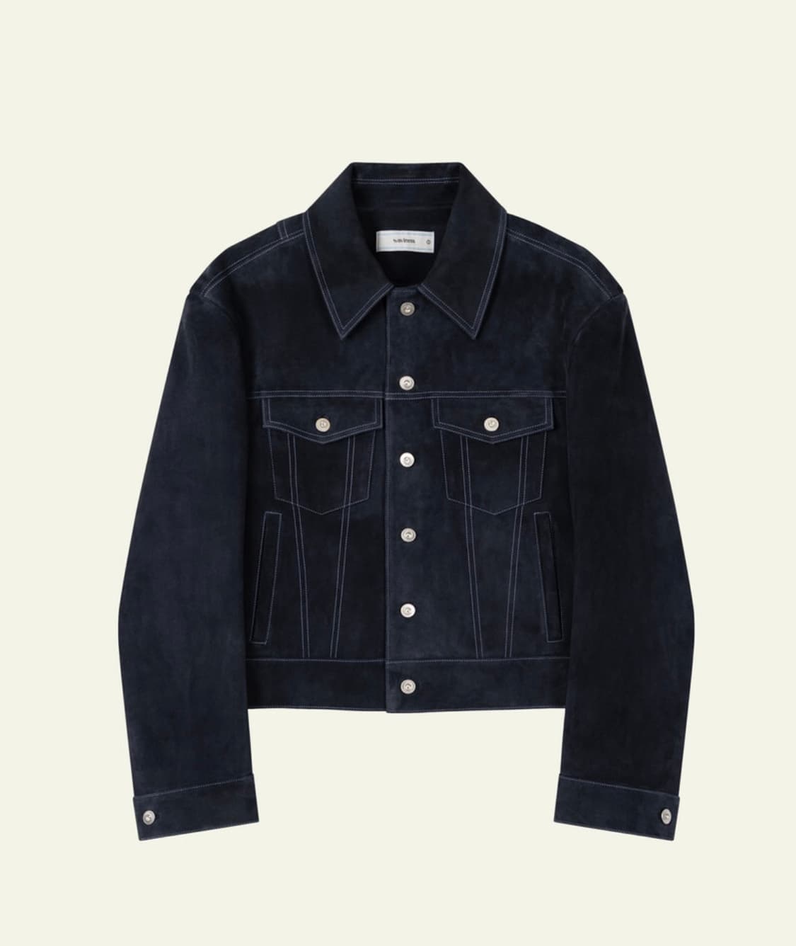 웨이비니스 스틸 크롭 스웨이드 트러커 진네이비1 상품이미지1