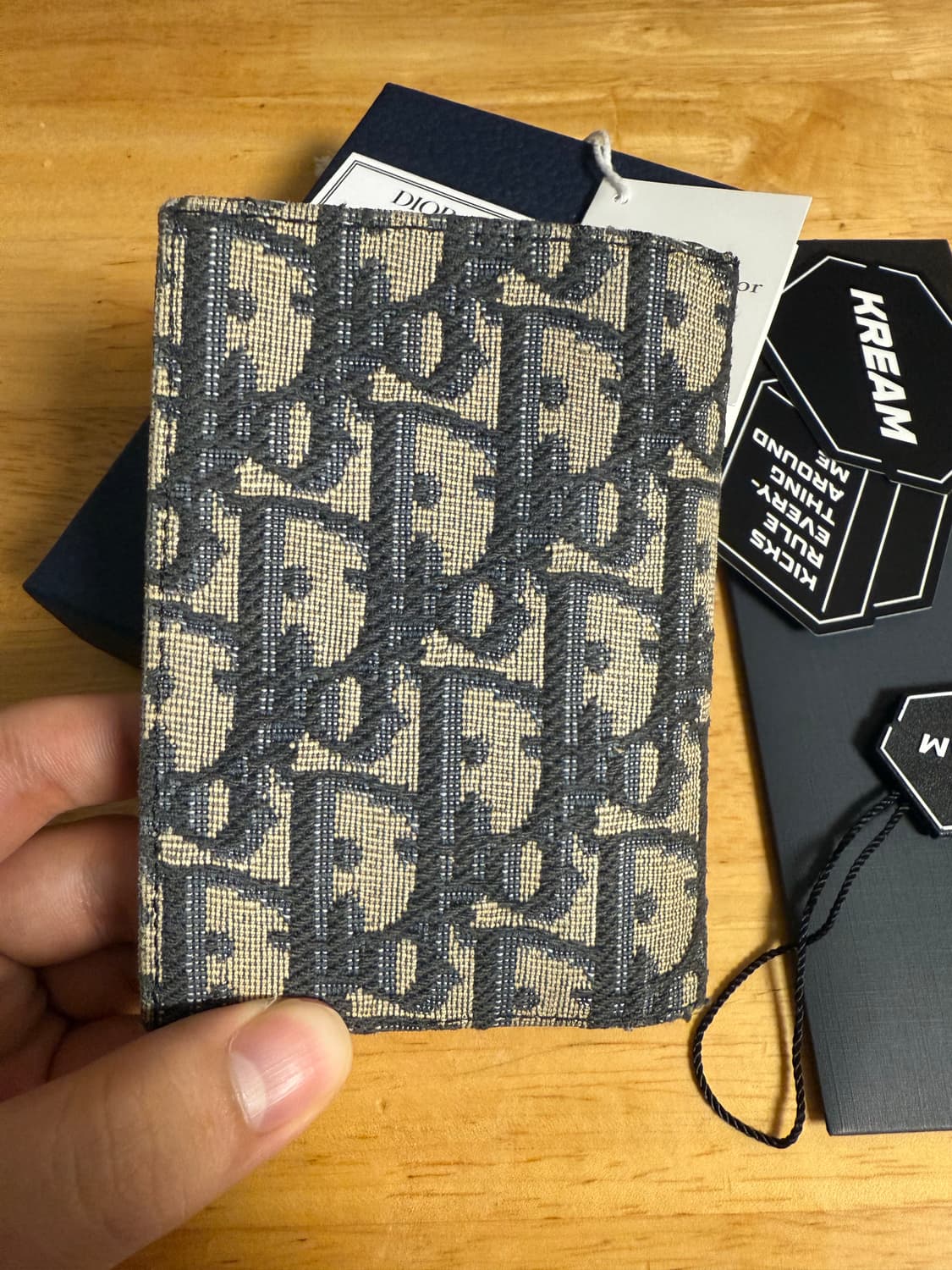 디올 오블리크 오거나이저 자카드 지갑  상품이미지3