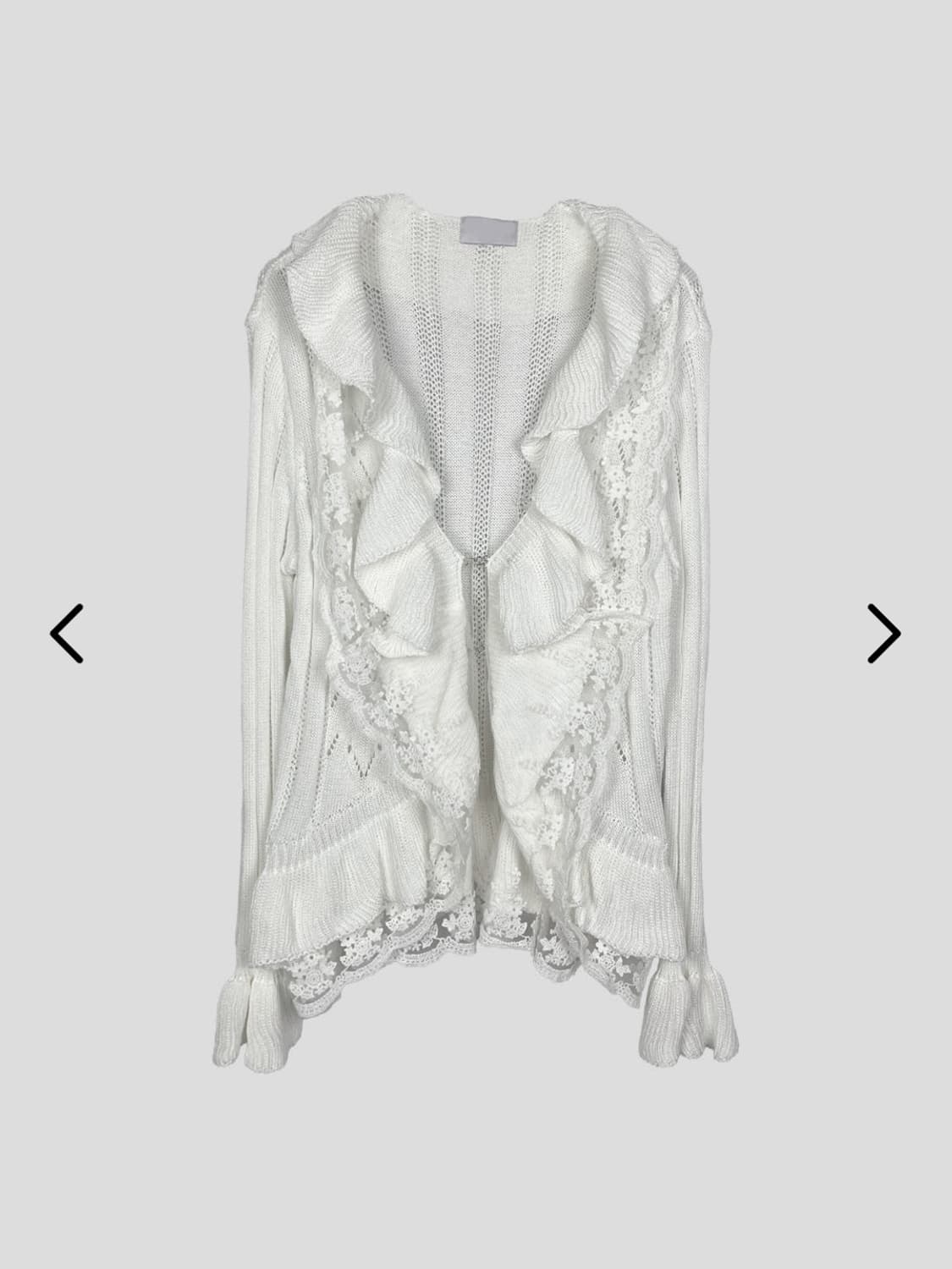 Frill Lace V Cardigan 상품이미지1