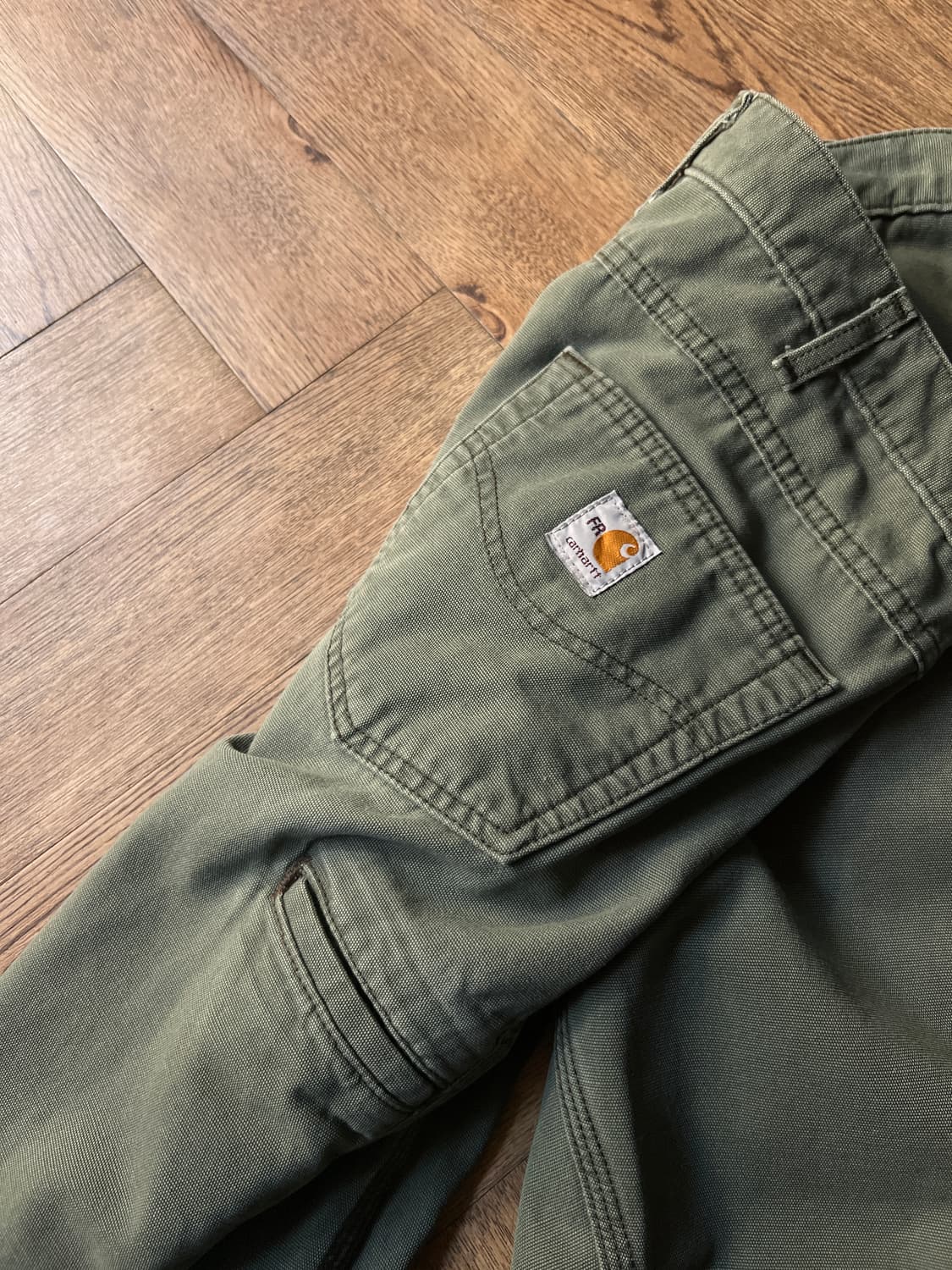 [36]칼하트 USA 모스그린 라이트 캔버스 워크팬츠 상품이미지8