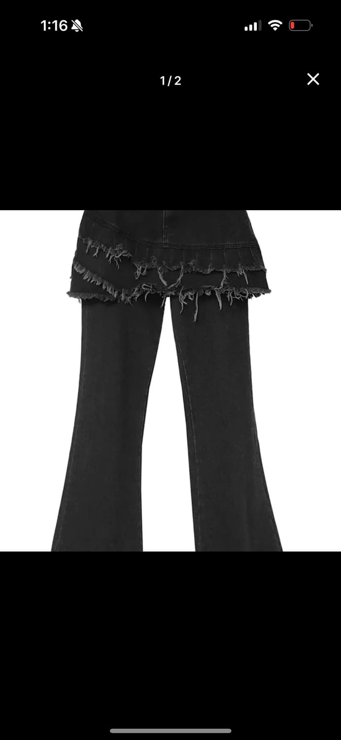 흑청 레이어드 팬츠 상품이미지3