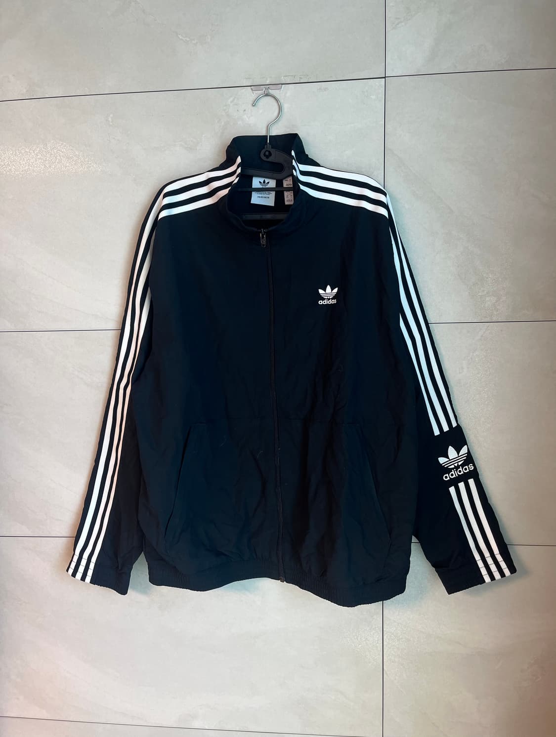 [3XL] 아디다스 파이어버드 윈드브레이커 우븐 바람막이 블랙 상품이미지4