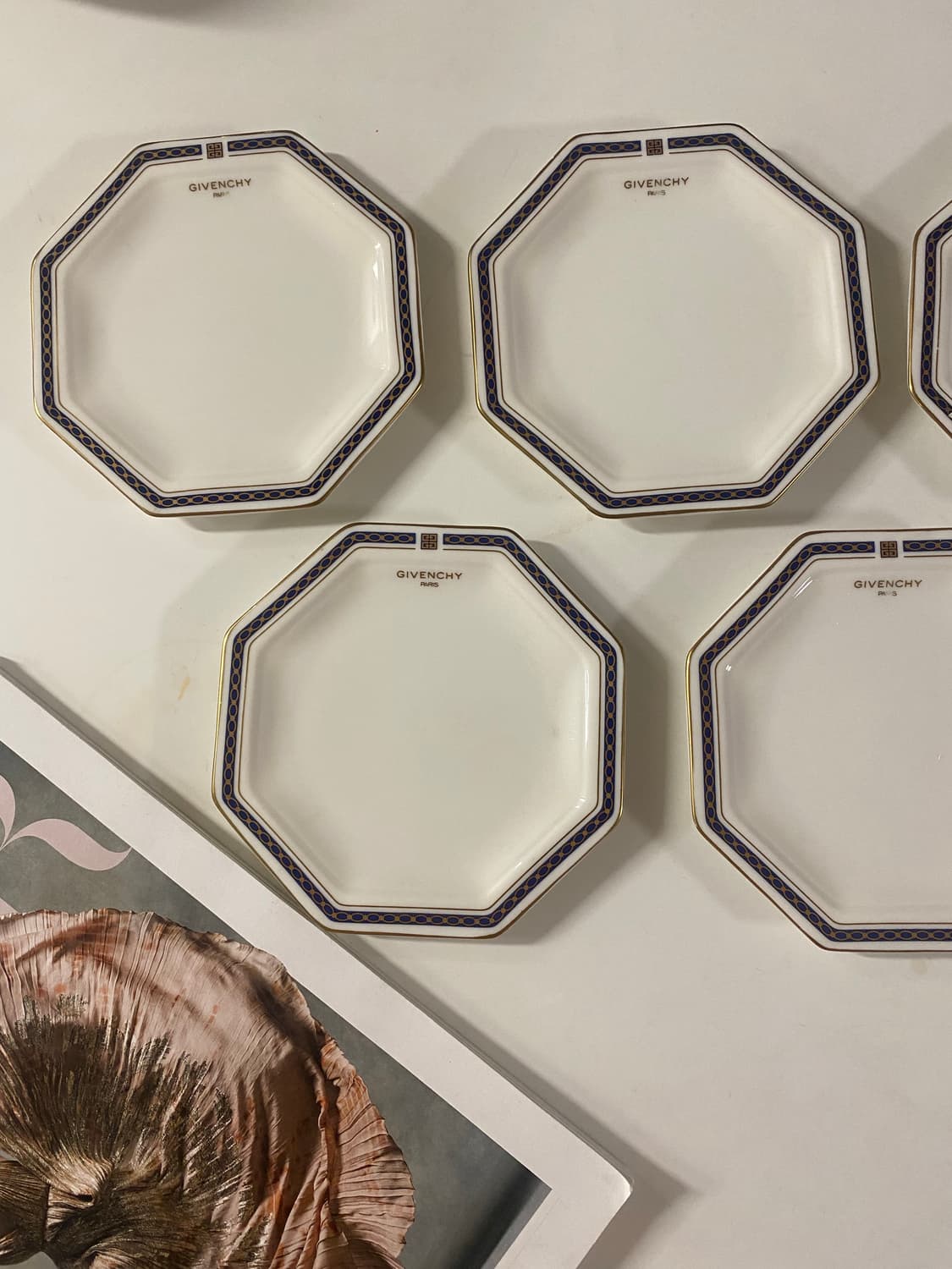 빈티지 지방시 디저트 팔각 그릇 5p세트 상품이미지2