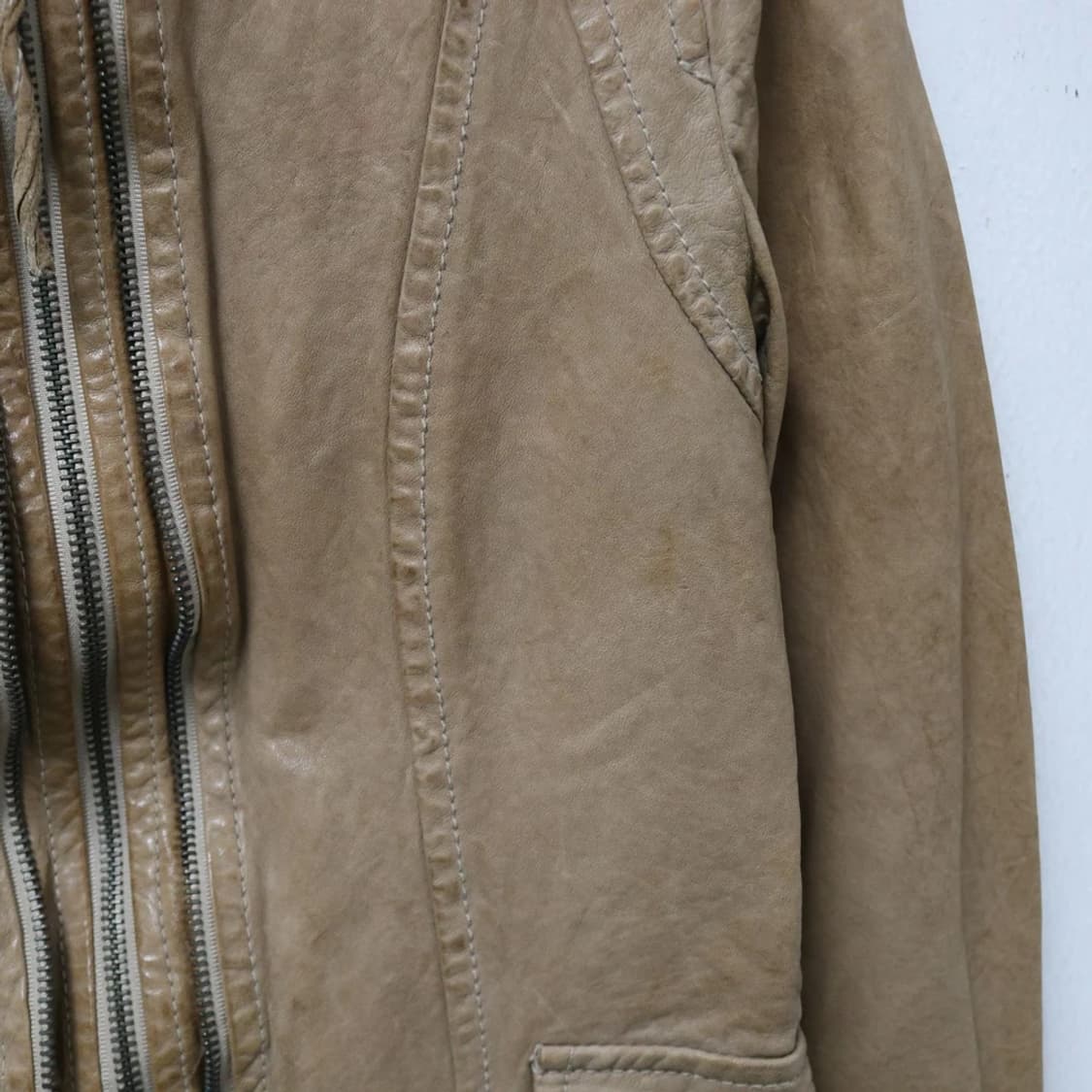 LAMB LEATHER 지퍼 포인트 가죽 자켓 62158 상품이미지5
