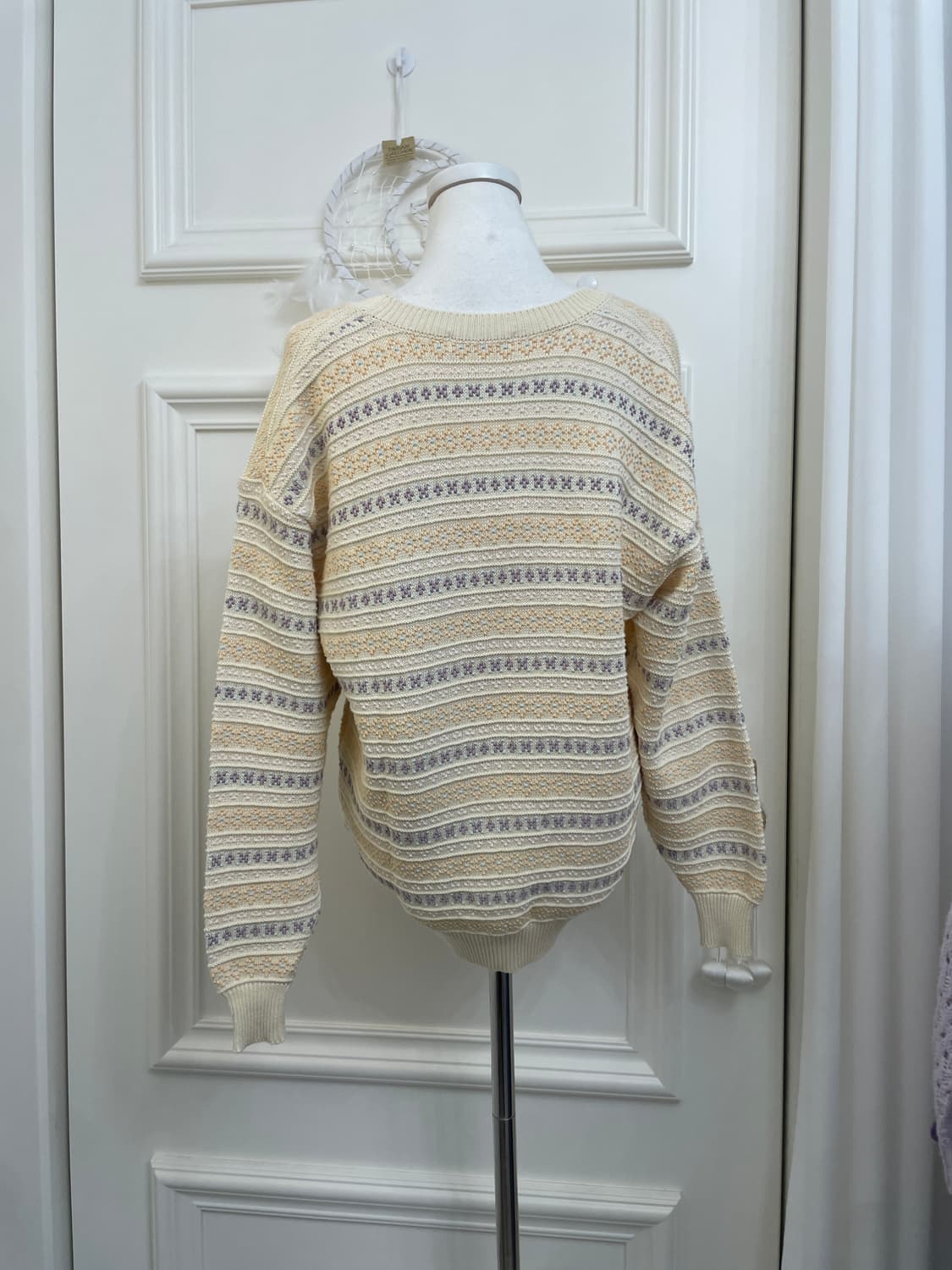 butter pastel embroidery v-neck loose ca 상품이미지3