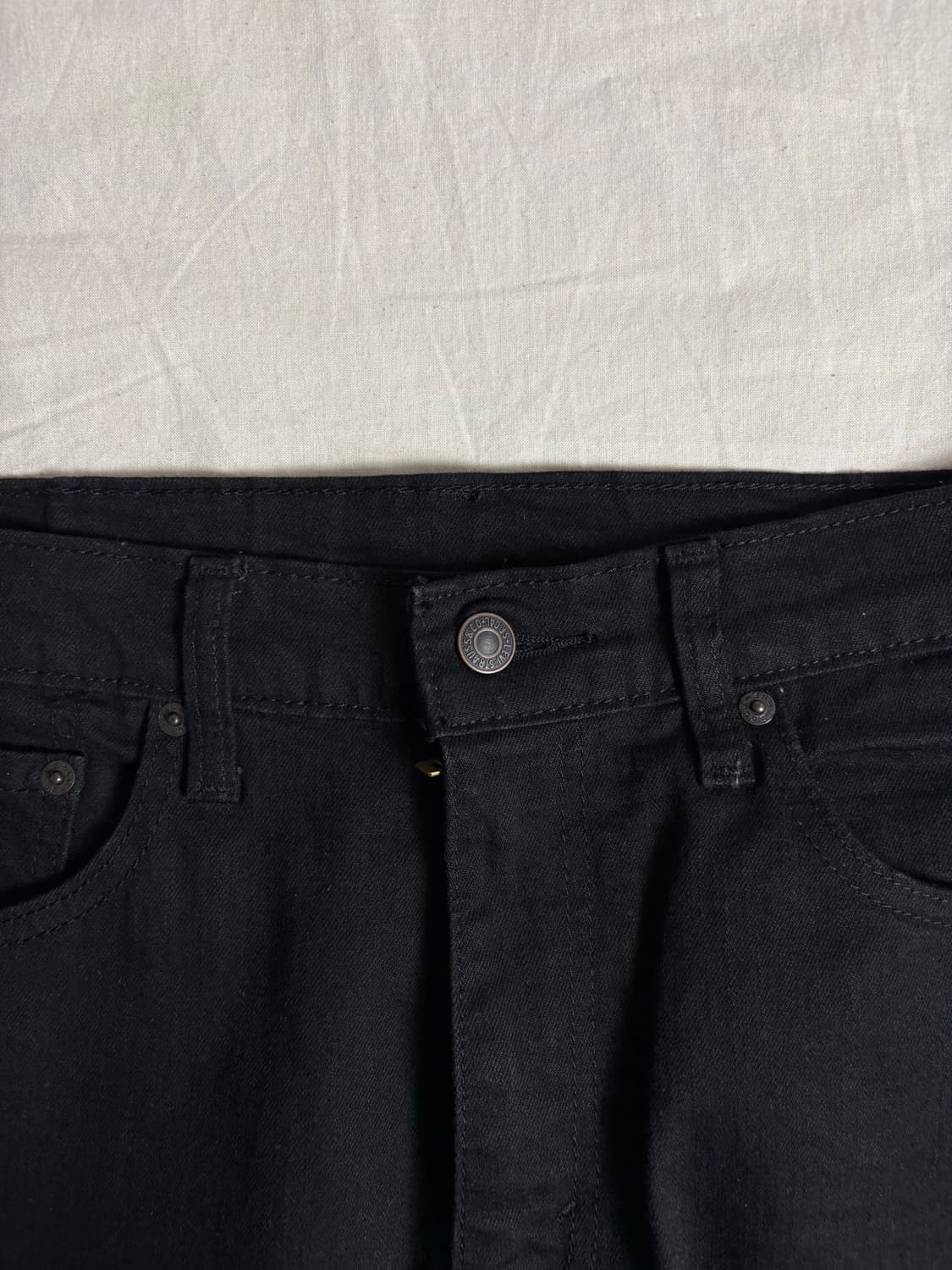Levis 리바이스 505 블랙 데님 혼방 팬츠 W34 상품이미지4