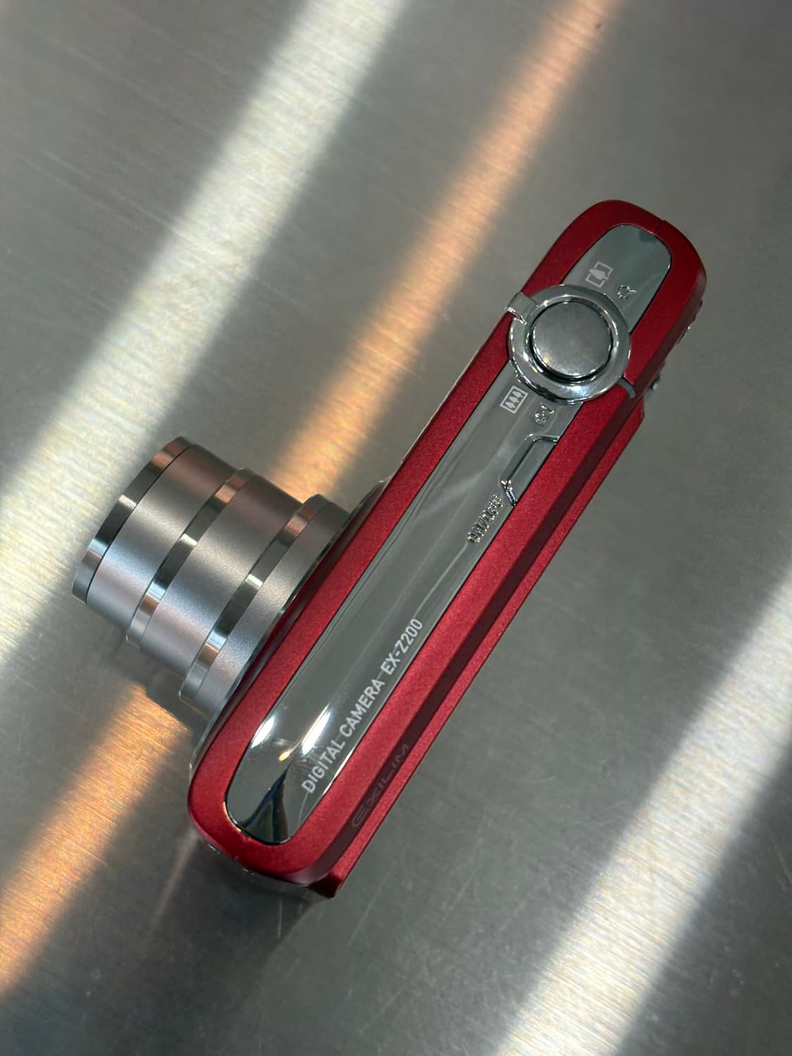 풀박/민트급/날짜표시)카시오 엑슬림 ex-z200 레드 빈티지디카 상품이미지6