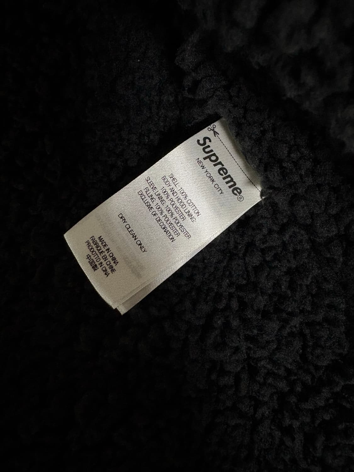 슈프림 라인드 집업 후드 플란넬 셔츠 블랙 xl 상품이미지5