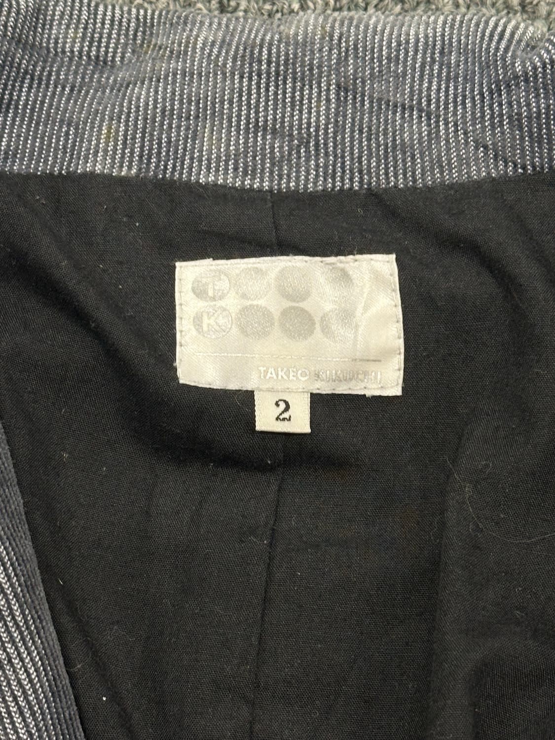 2)타케오키쿠치 빈티지 여성 흑청 데님 블레이저 자켓 상품이미지3