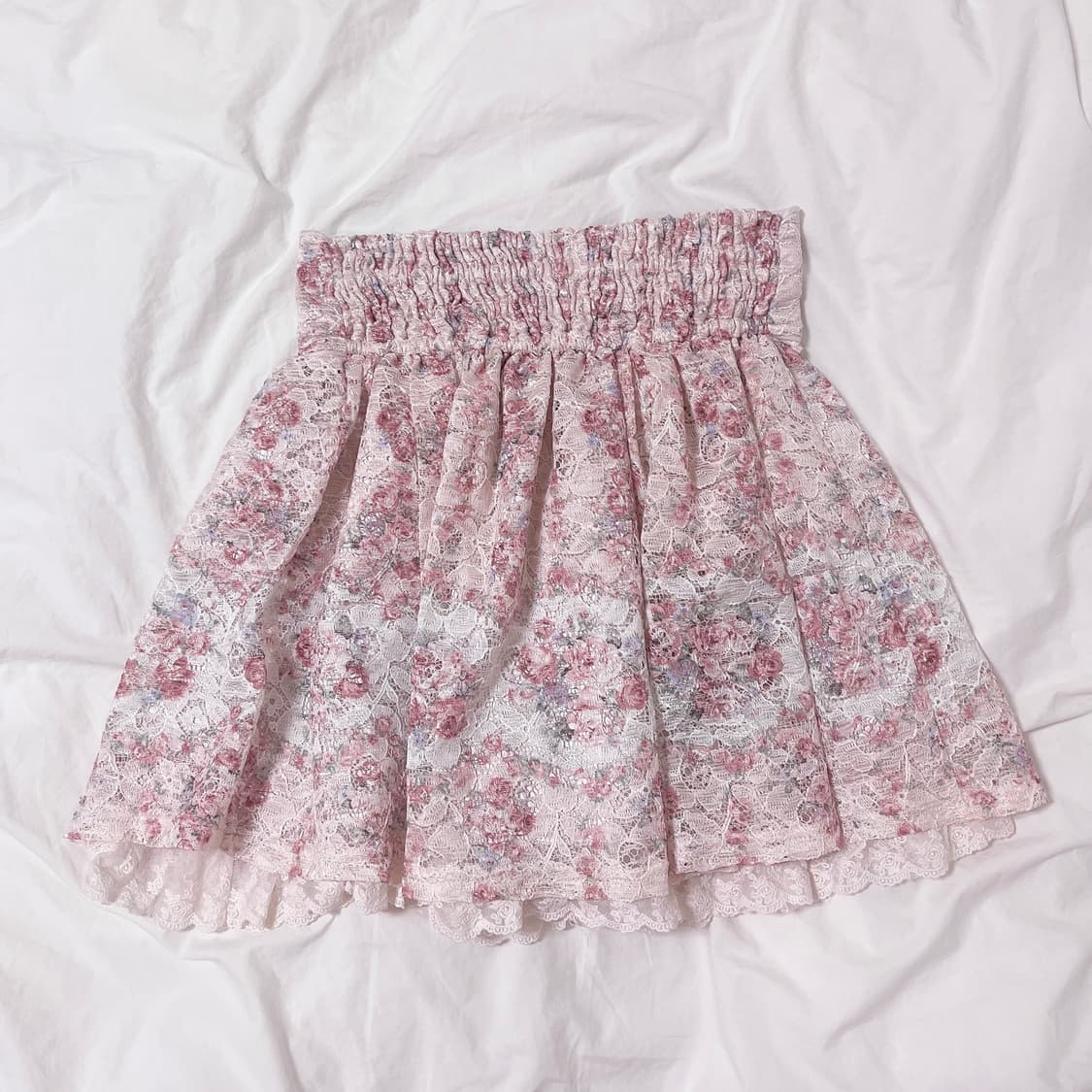 리즈리사 리본 레이스 스커트 스카판 히메갸루 로걀 라떼갸루 빈티지 상품이미지5