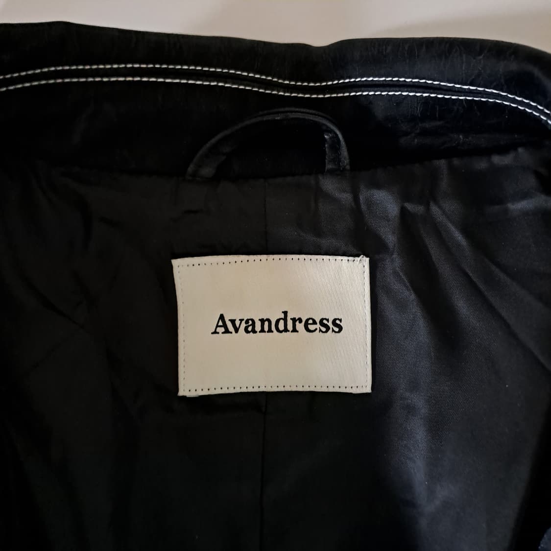 (택포) 어반드레스 아트 비건 레더 자켓 블랙 FREE B414 상품이미지8