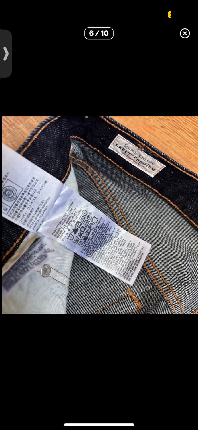 리바이스 501 청바지 진청 데님 28 오리지널 레드 탭 프리미엄 상품이미지6