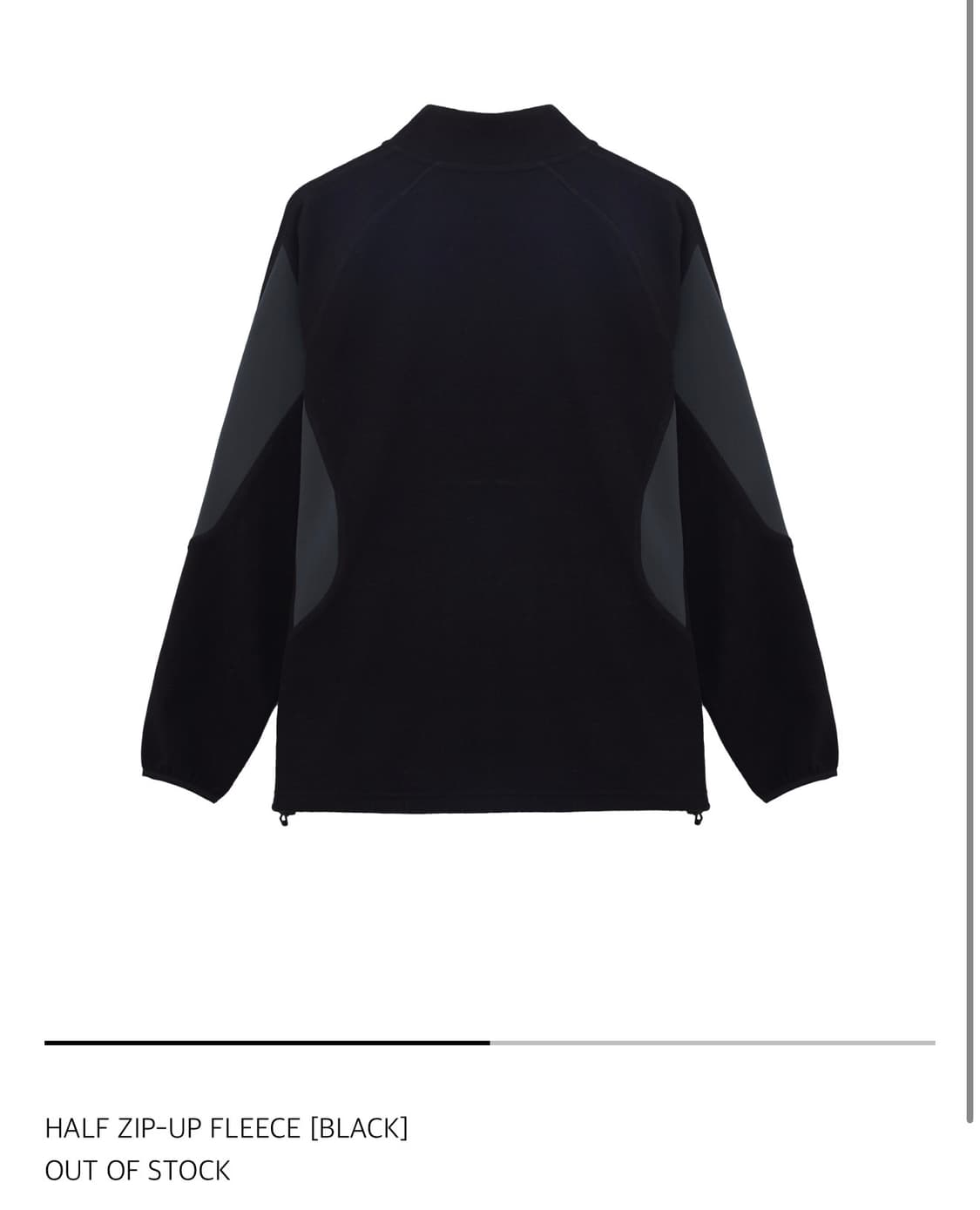 산산기어 하프 집업 후리스[블랙] 상품이미지2