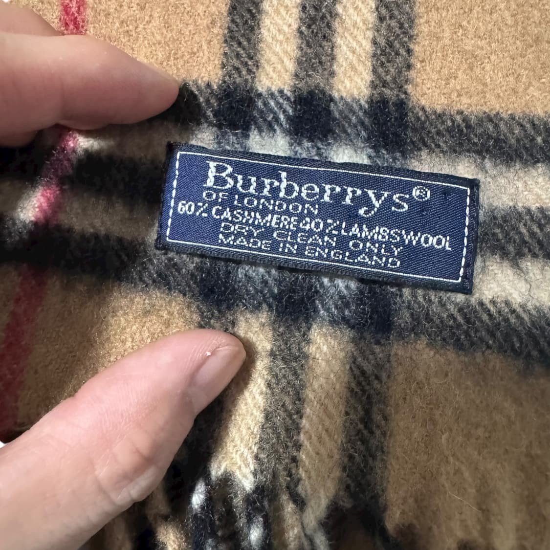 정품 버버리 캐시미어 노바체크 머플러 상품이미지5