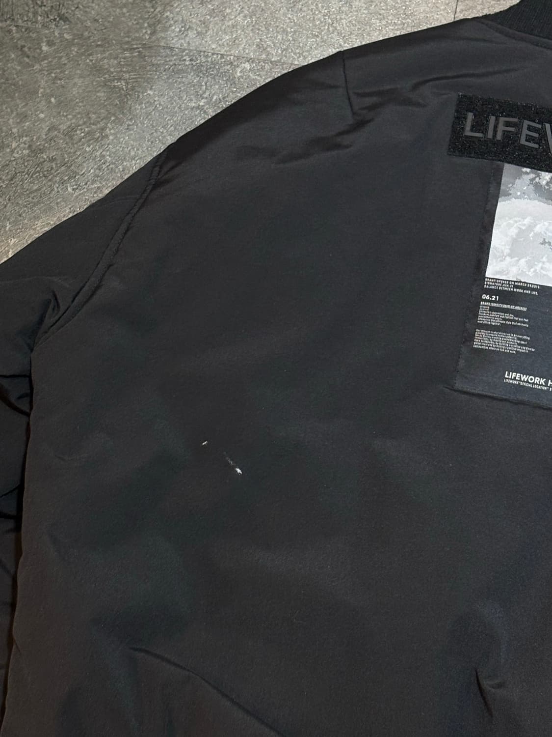 라이프워크 봄버 항공점퍼 블랙 95사이즈 상품이미지6