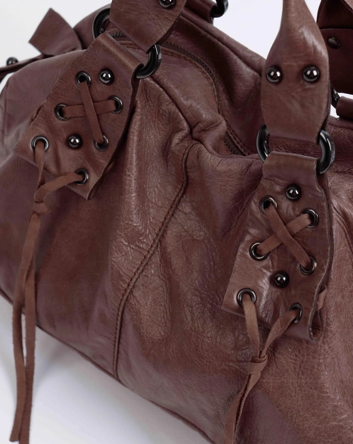 [NICOLI] 다크브라운 스퀘어 토트백 상품이미지2