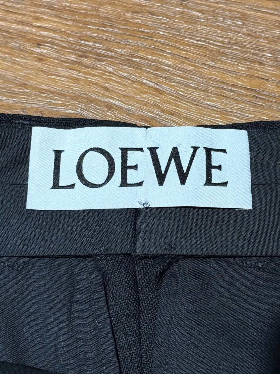 로에베 블랙 폴리 코튼 혼방 스트레이트 팬츠 상품이미지7