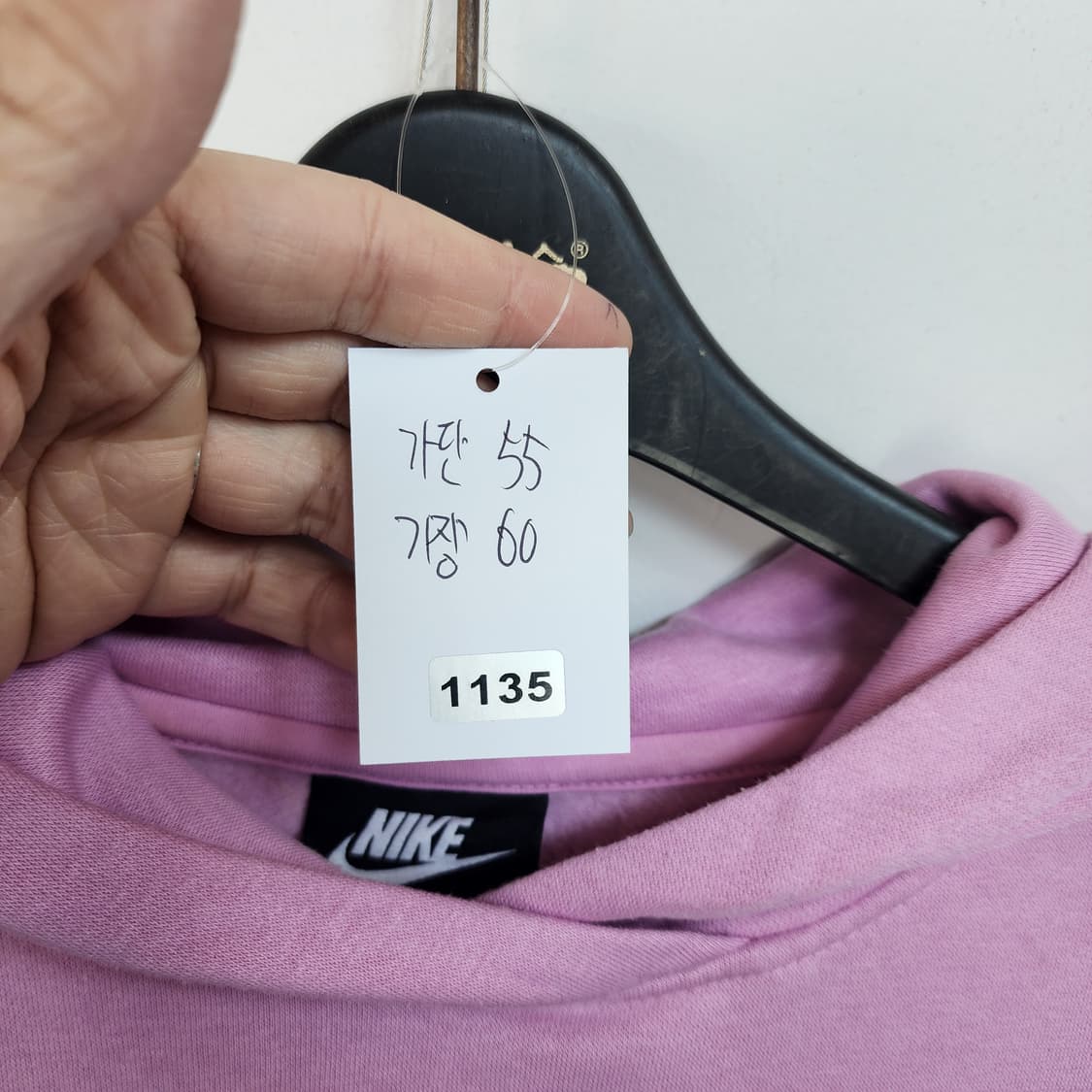 나이키 한정판 기모 후드티 라벤더 빅로고 상품이미지6