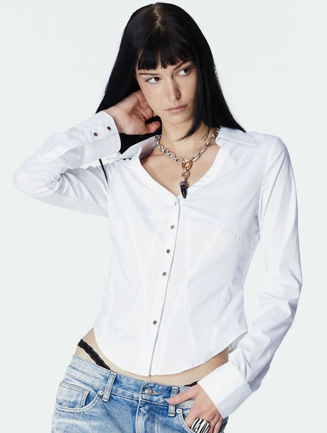 2000아카이브스 CANDICE CORSET SHIRT (WHITE) 상품이미지1
