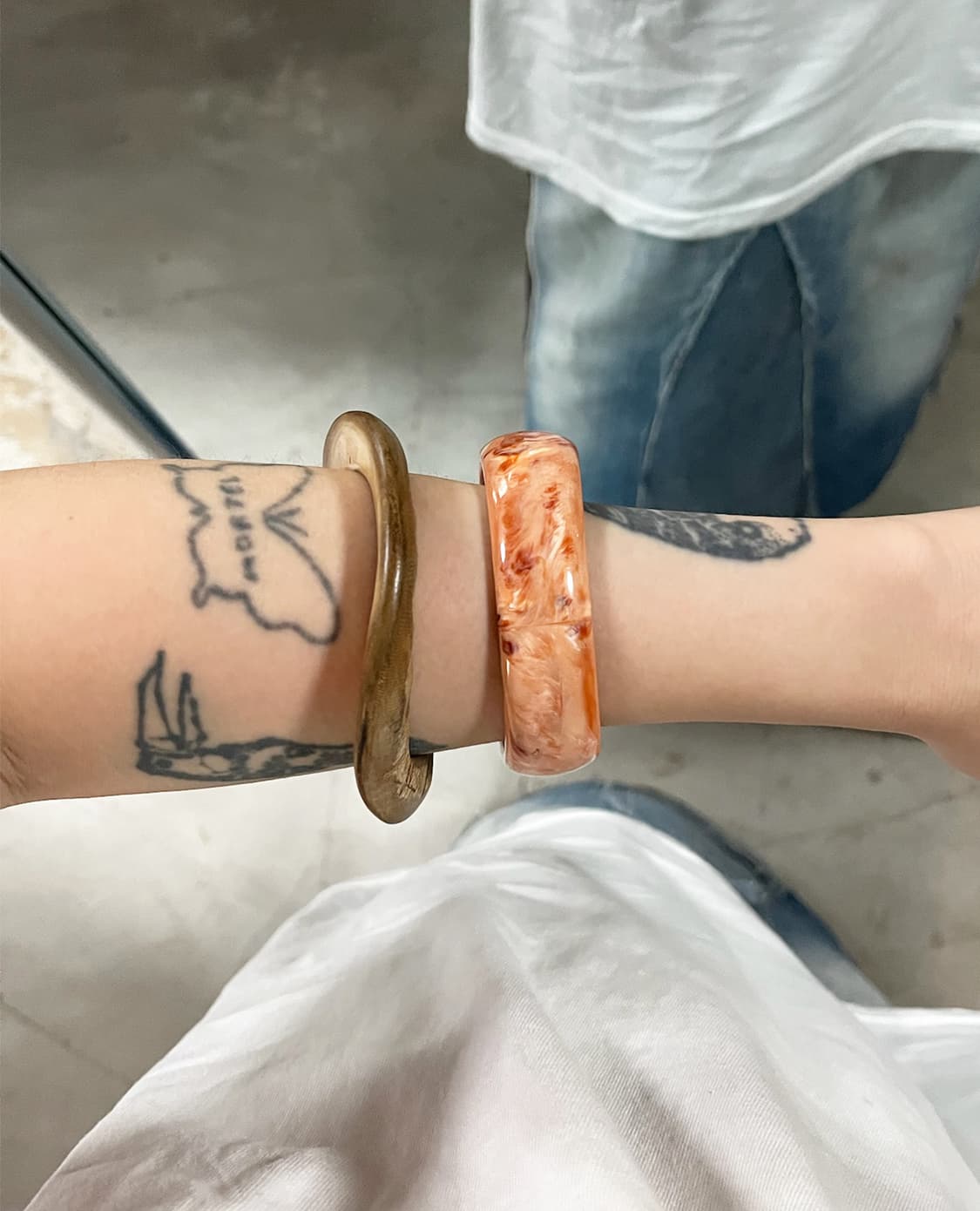 VINTAGE marbled coral ring 상품이미지5