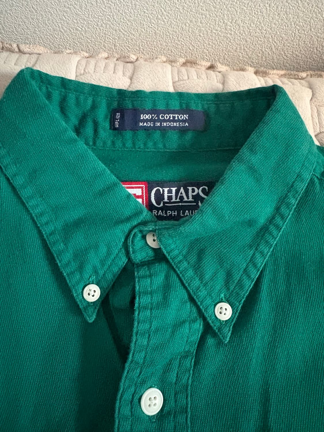 [최상급] 챕스 랄프로렌 빈티지 코튼 셔츠 (진한 그린색 / 남녀공용) 상품이미지2