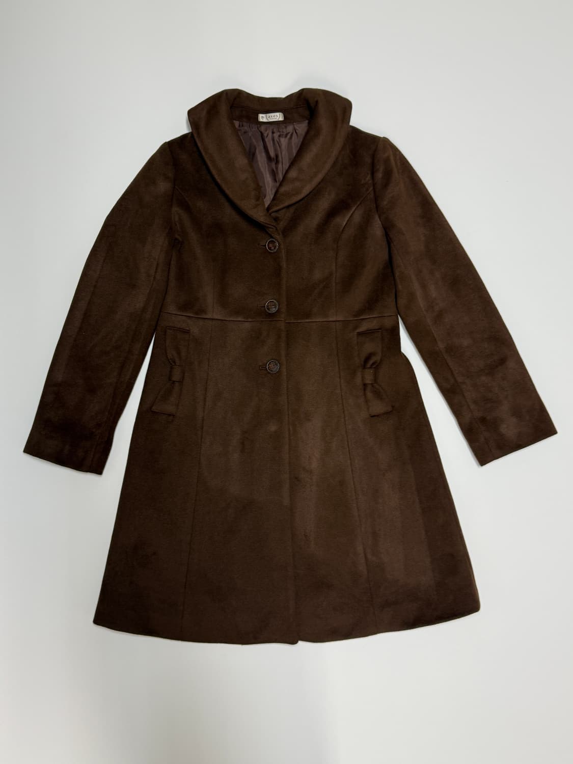axes femme 초코브라운 베이직 코트 상품이미지1
