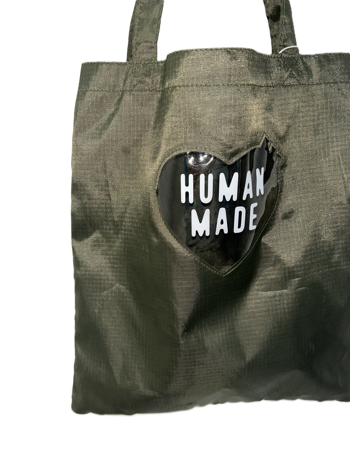 휴먼 메이드 하트 로고 토트백 올리브 드랩 상품이미지2