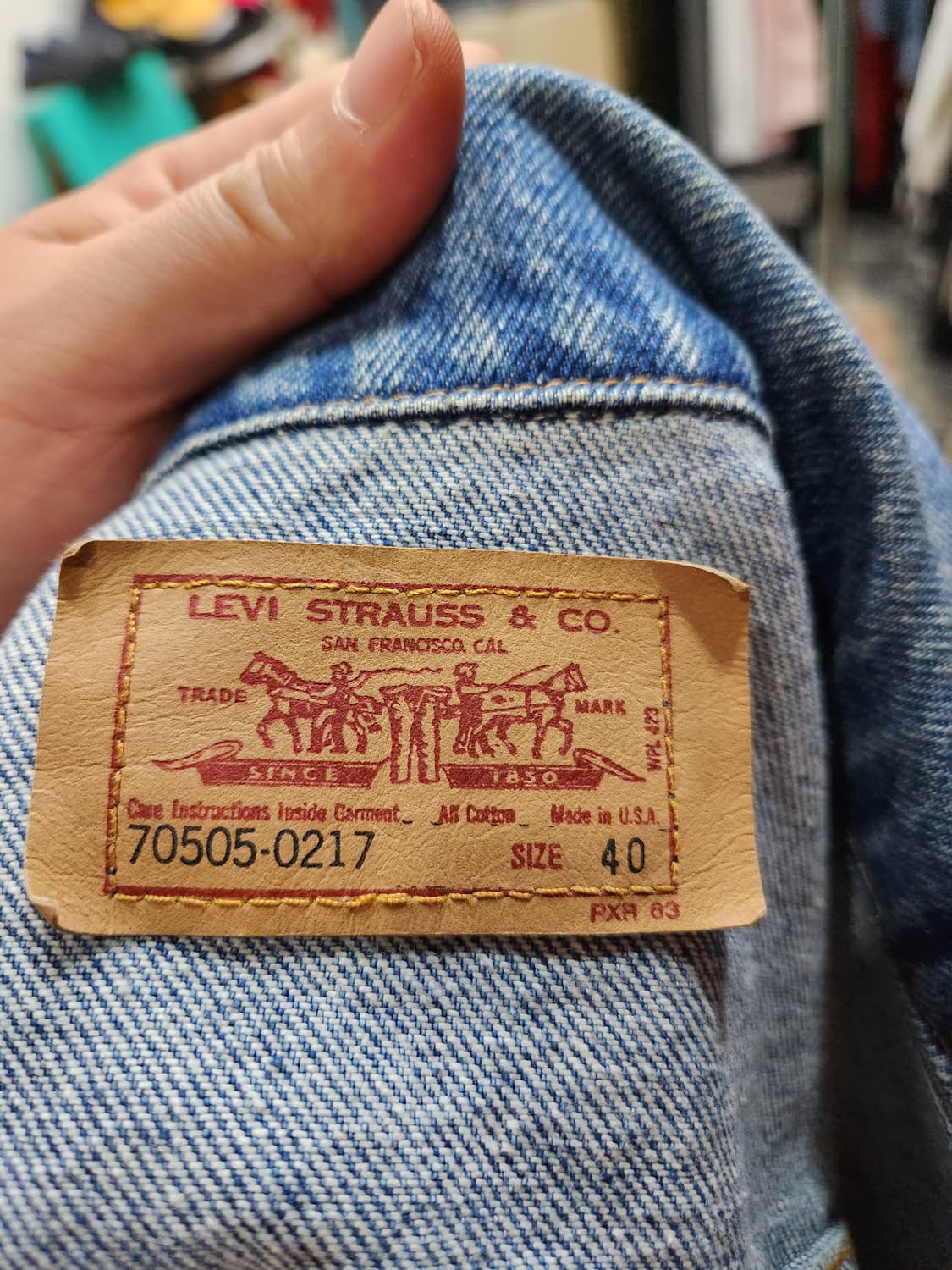 리바이스 80's 70505-0217 데님 자켓  usa 상품이미지4