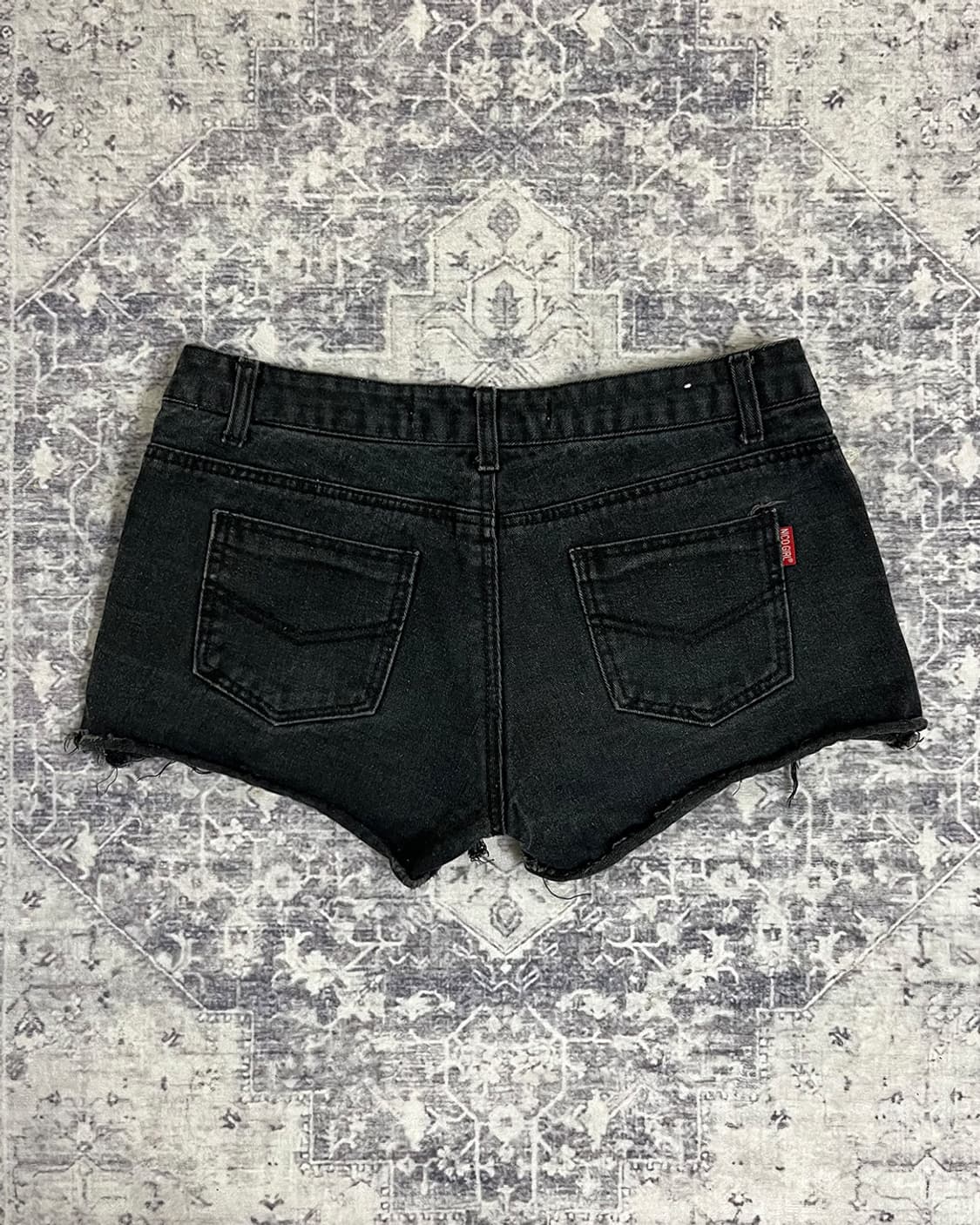Distressed Black Denim Micro Short 상품이미지6