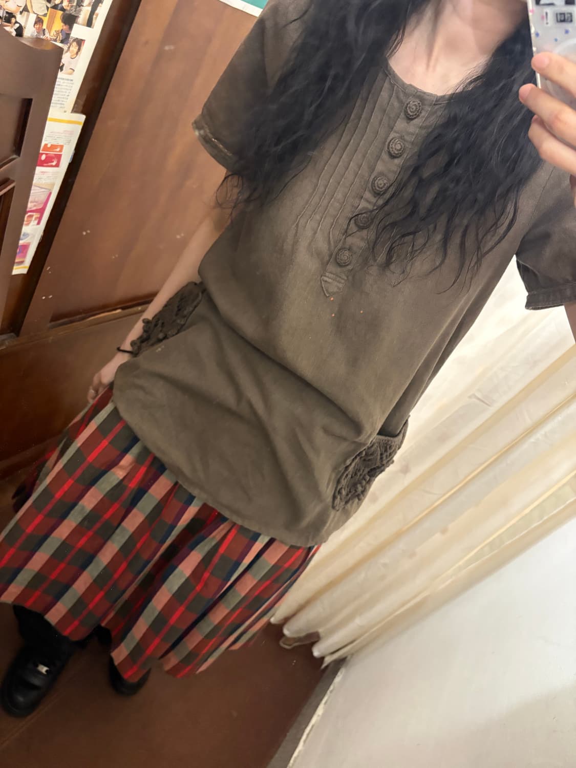 jpn vintage khaki mini one-piece 상품이미지4