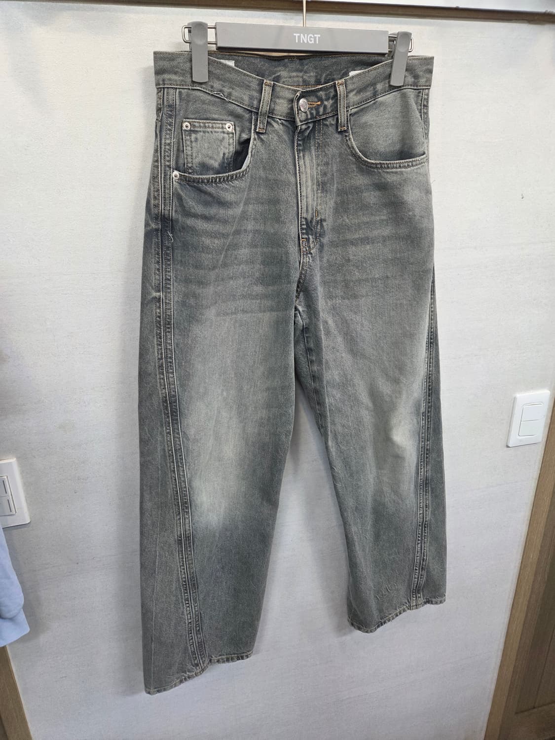 자라 언발란스 절개 와이드 데님팬츠 30 상품이미지5