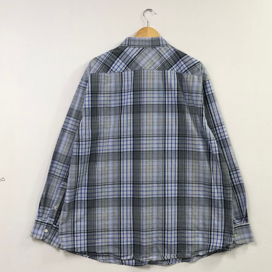 Xxl 폴로 체크 패치 빅셔츠 상품이미지4