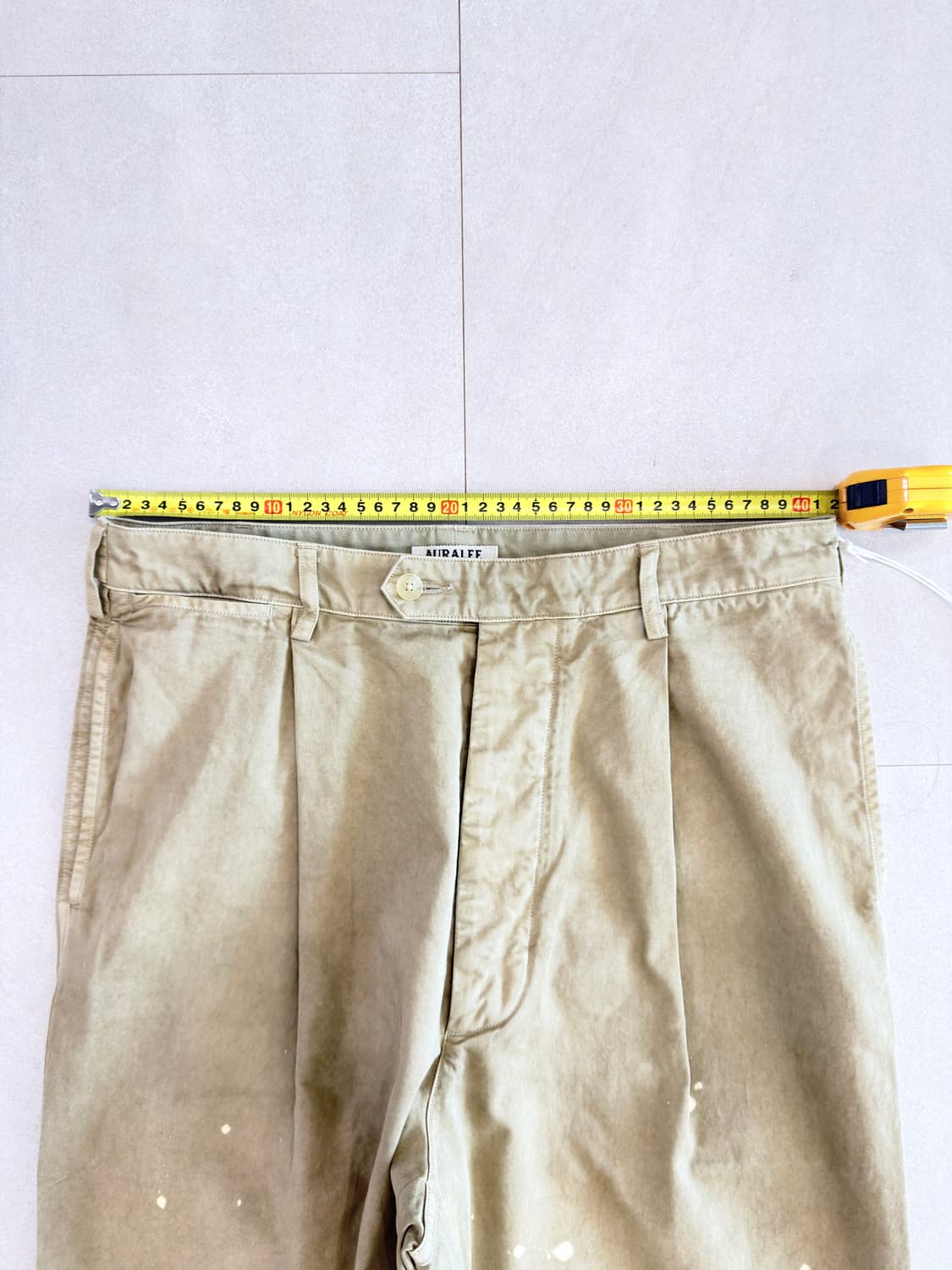 [4]26ss 오라리 가먼츠다이 원턱 치노팬츠 베이지 (와이드핏 상품이미지7