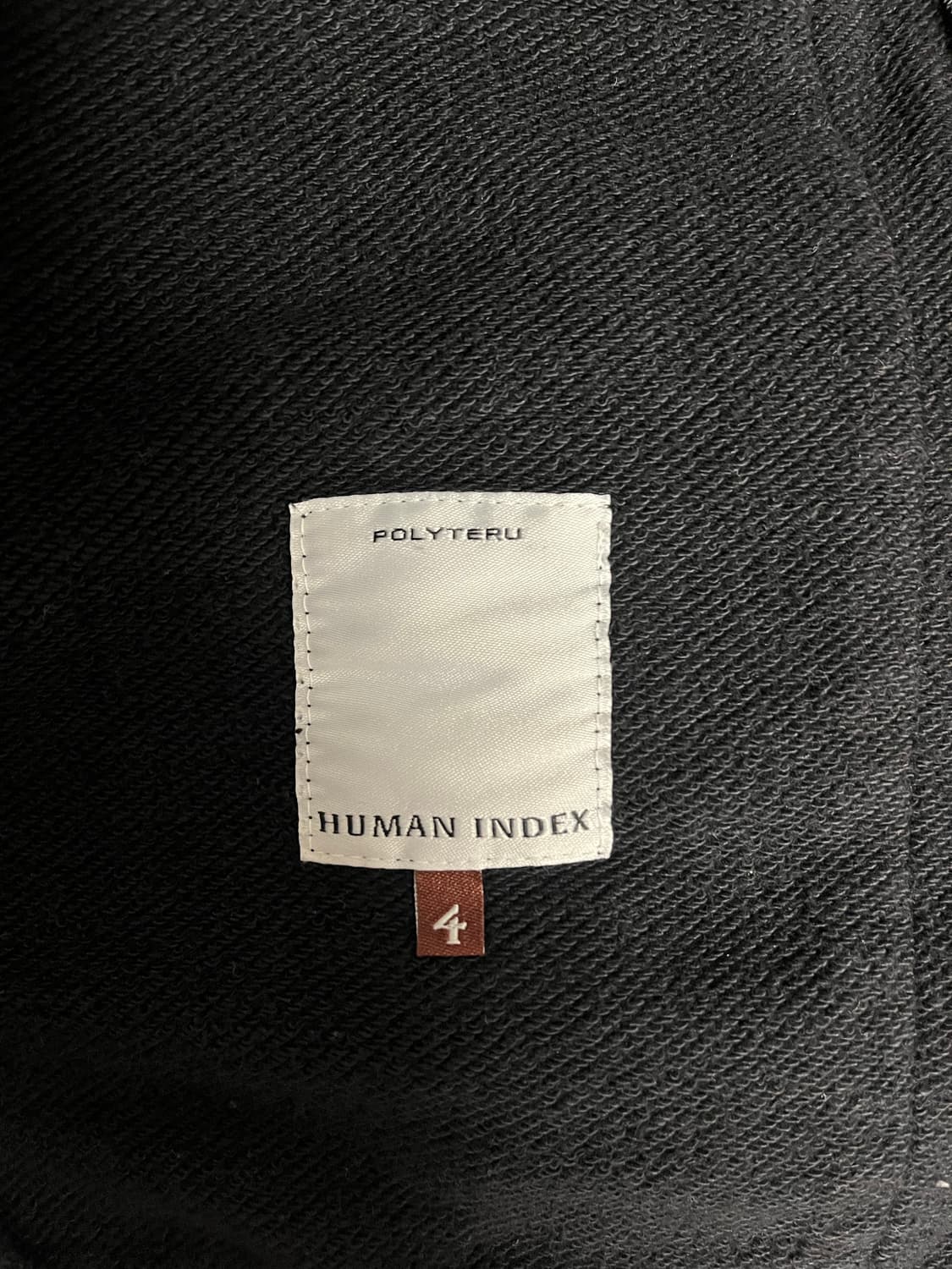 [4]폴리테루 휴먼인덱스 집저지 자켓 워시드 블랙 상품이미지3