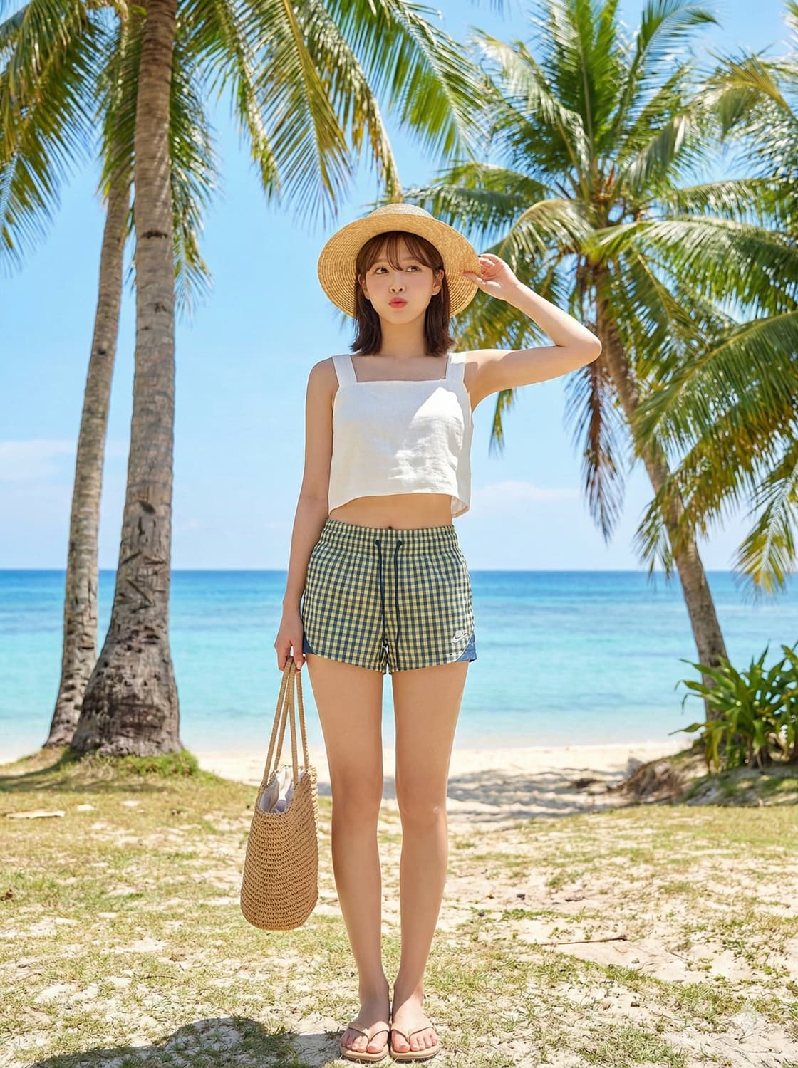 나이키 우븐 깅엄 체크 숏팬츠 상품이미지1