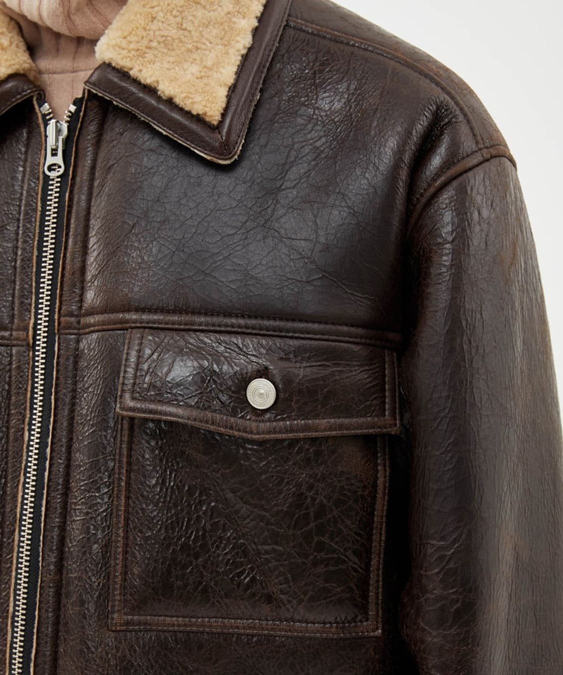 앤더슨벨 비토리오 리버시블 브라운 무스탕 자켓 M 상품이미지1