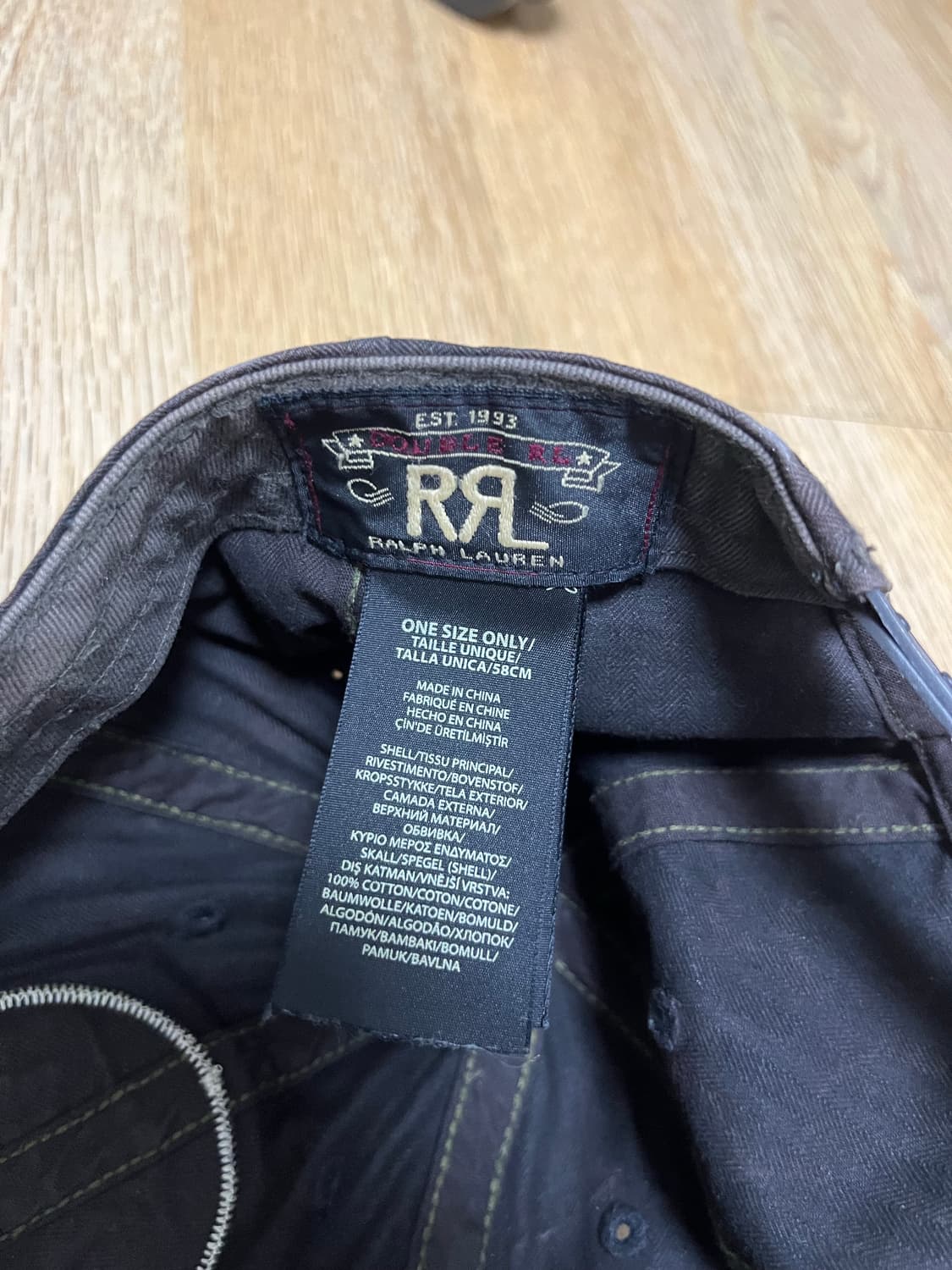 더블알엘 가먼트다이 트윌 볼캡 블랙 상품이미지4