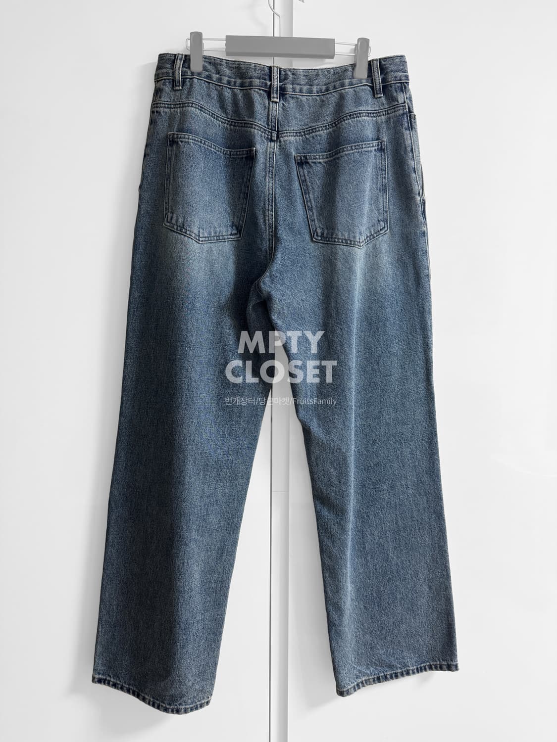 [82] 타임옴므 원턱 와이드 데님 팬츠 상품이미지3