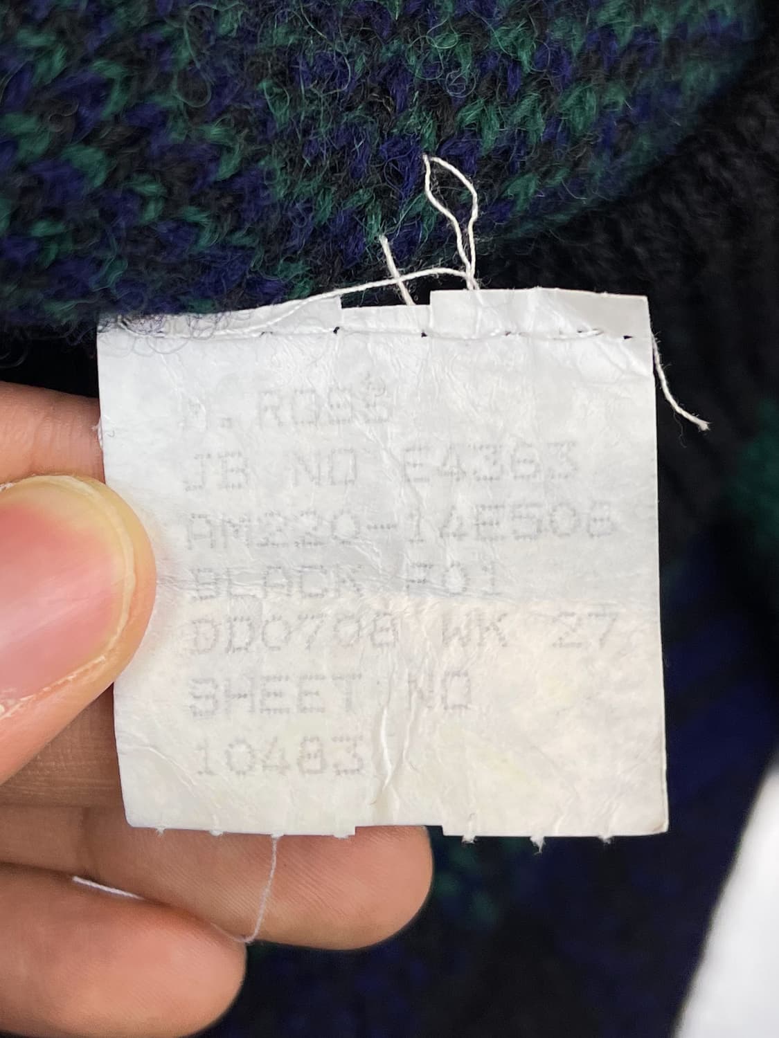 마이클로스 잉글랜드 블랙와치 울 니트 상품이미지7