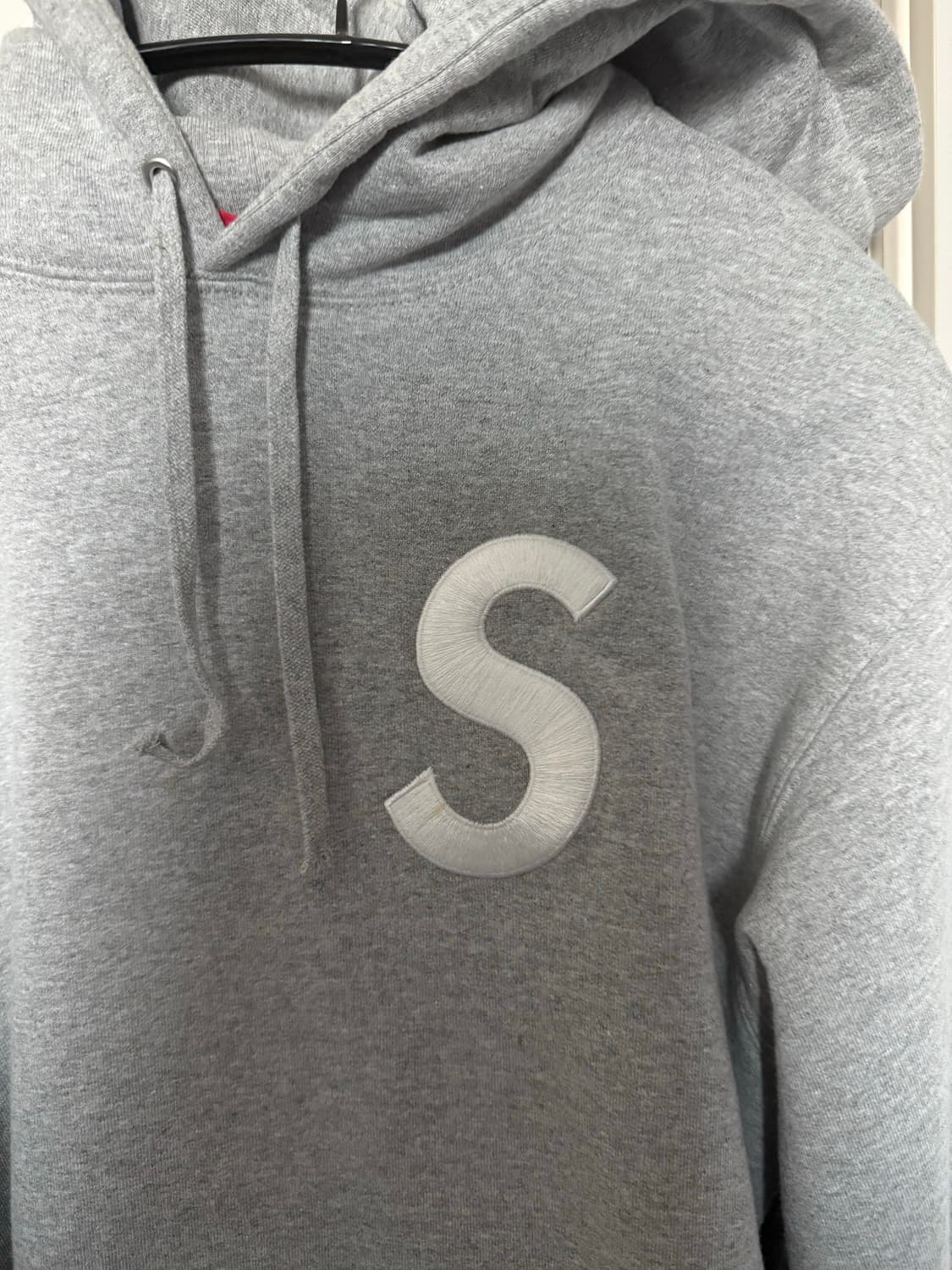 슈프림 s로고 후드 배색 헤더그레이 m 상품이미지4