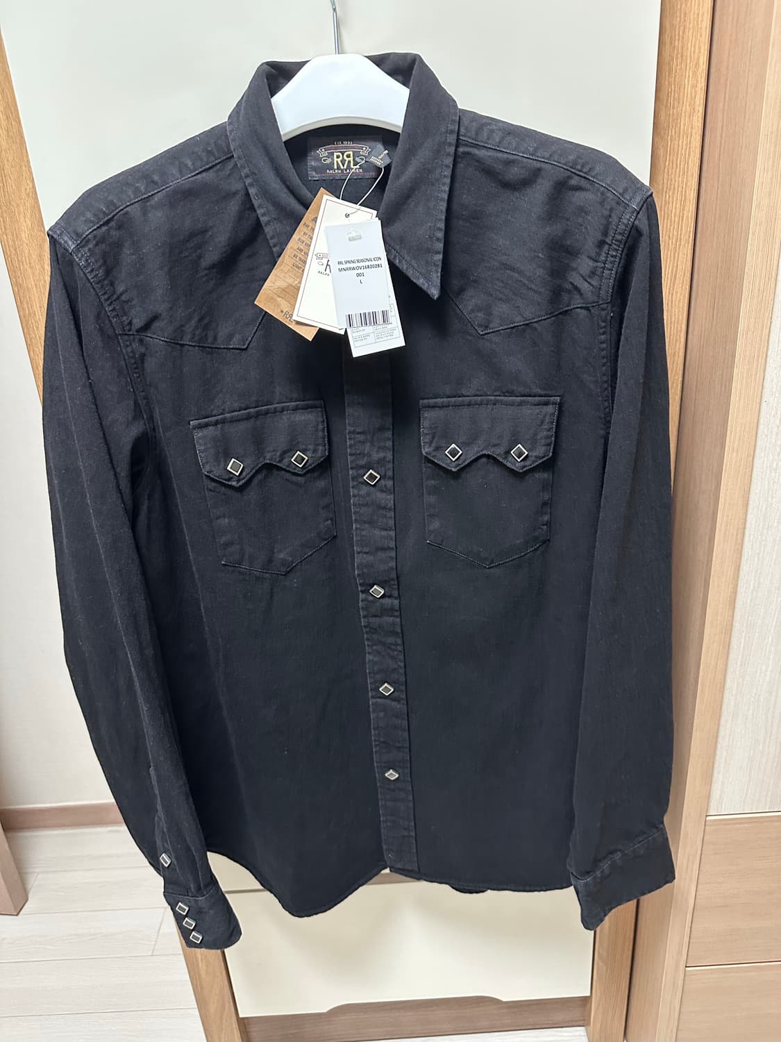 더블알엘 rrl 웨스턴 셔츠 블랙 새상품 라지 L 팝니다 상품이미지1