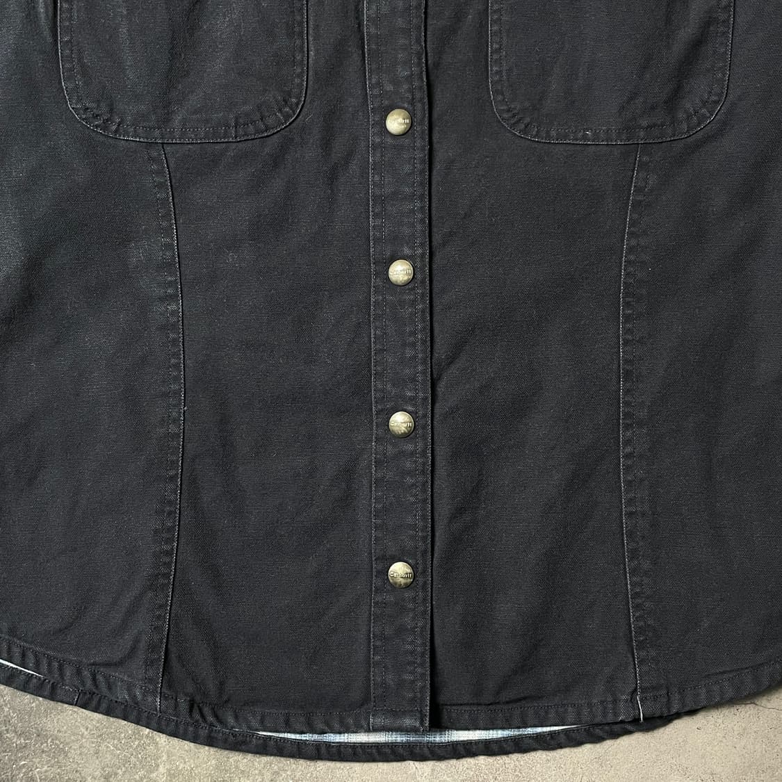 CARHARTT 칼하트 빈티지 네이비 스냅버튼 셔츠 워크자켓 A00861 상품이미지4