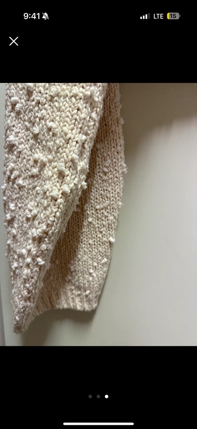 새상품) 일본직구 마우지 MOUSSY 크롭 니트 화이트 상품이미지3