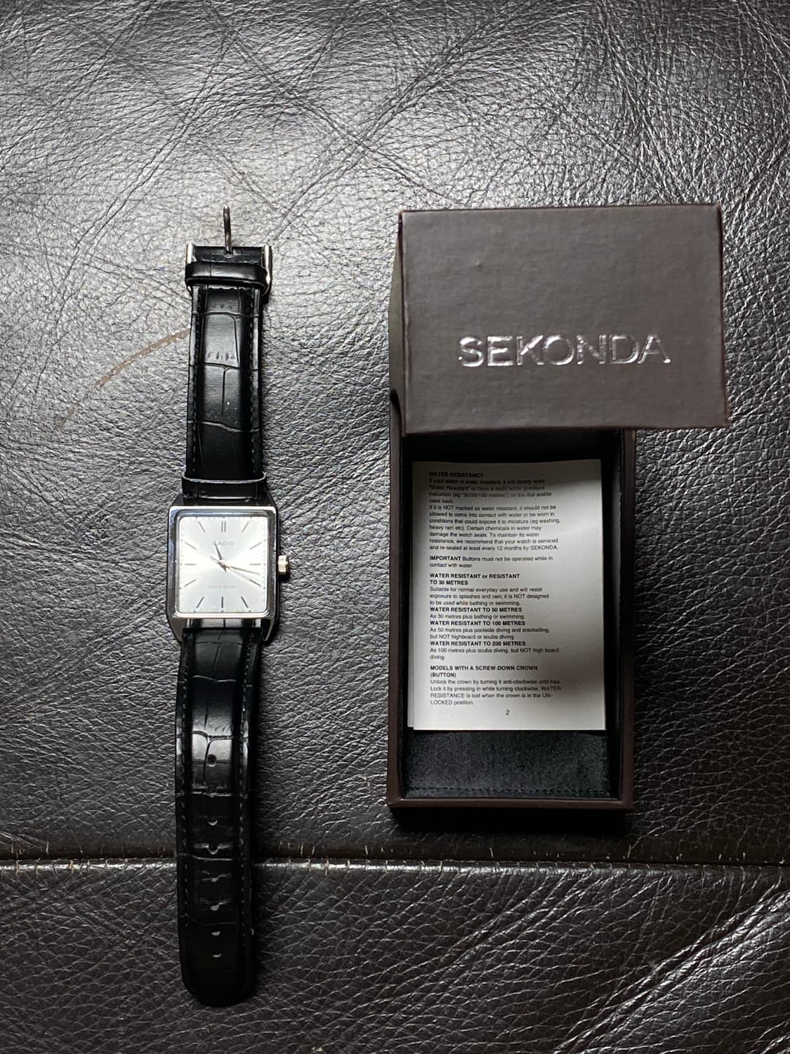 카시오 MTP-V007 흰판 사각시계 상품이미지2