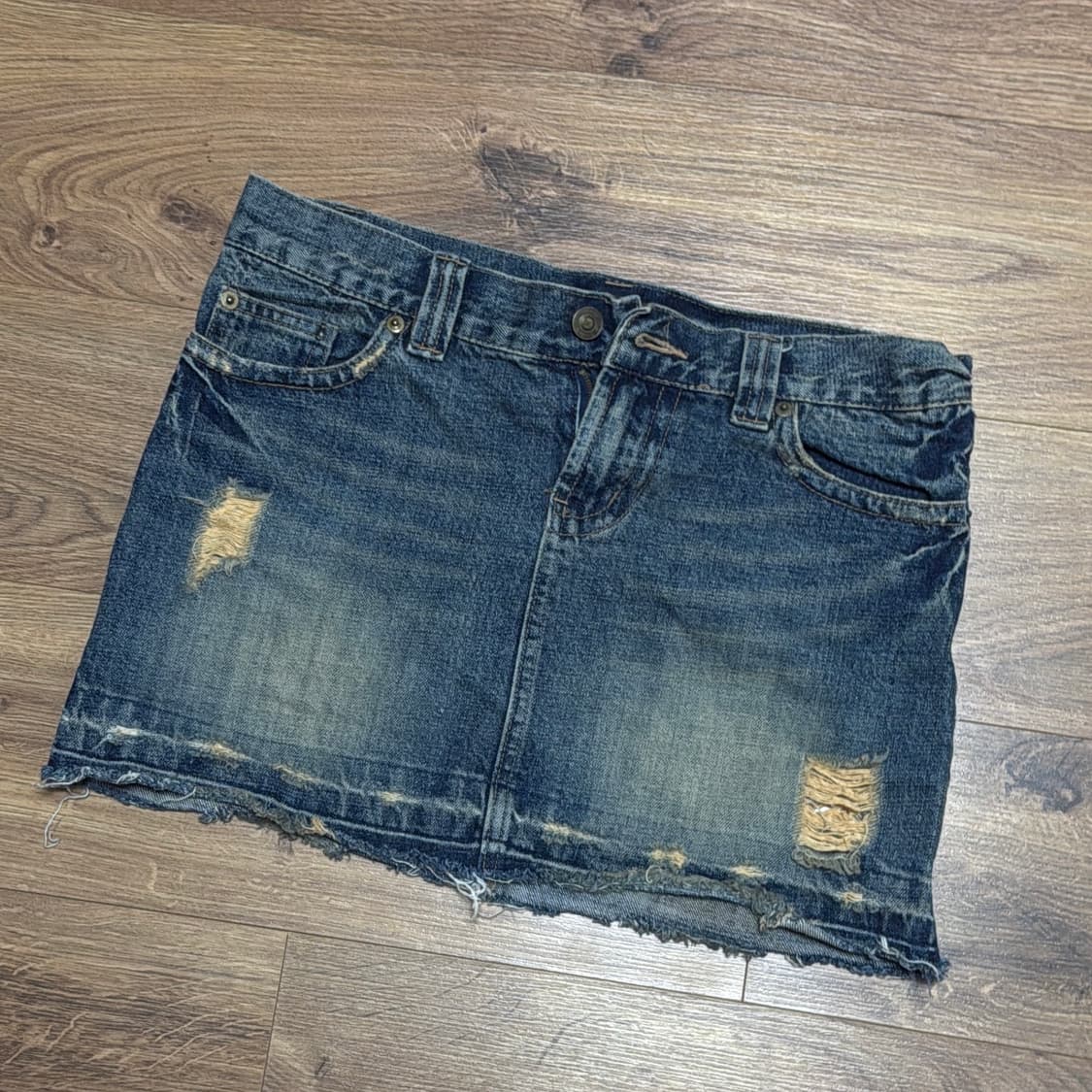 y2k 워싱 빈티지 데님스커트 상품이미지3