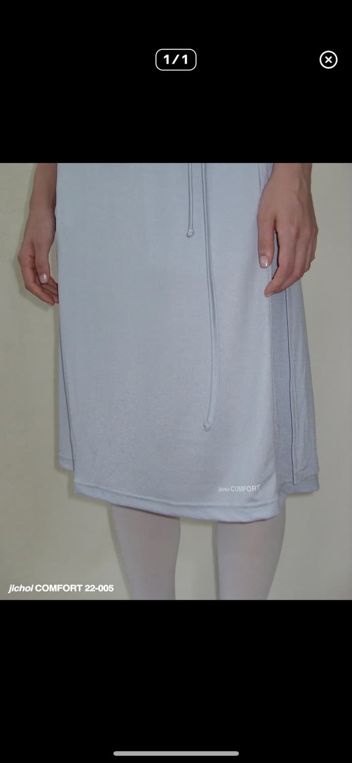 지초이 23-005 WRAP SKIRT (PEARL BLUE) 상품이미지1