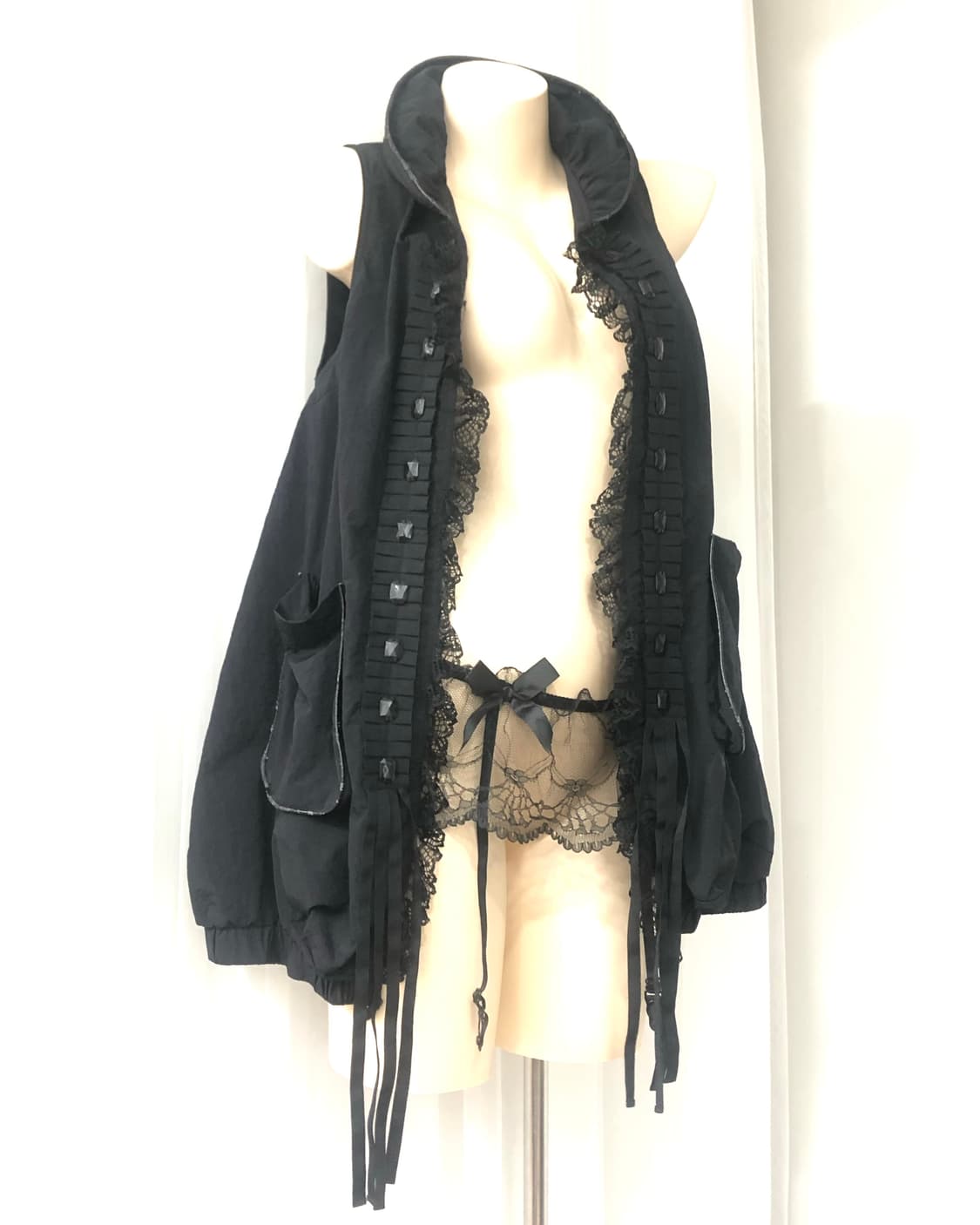 archive gothic lace layered vest 상품이미지2