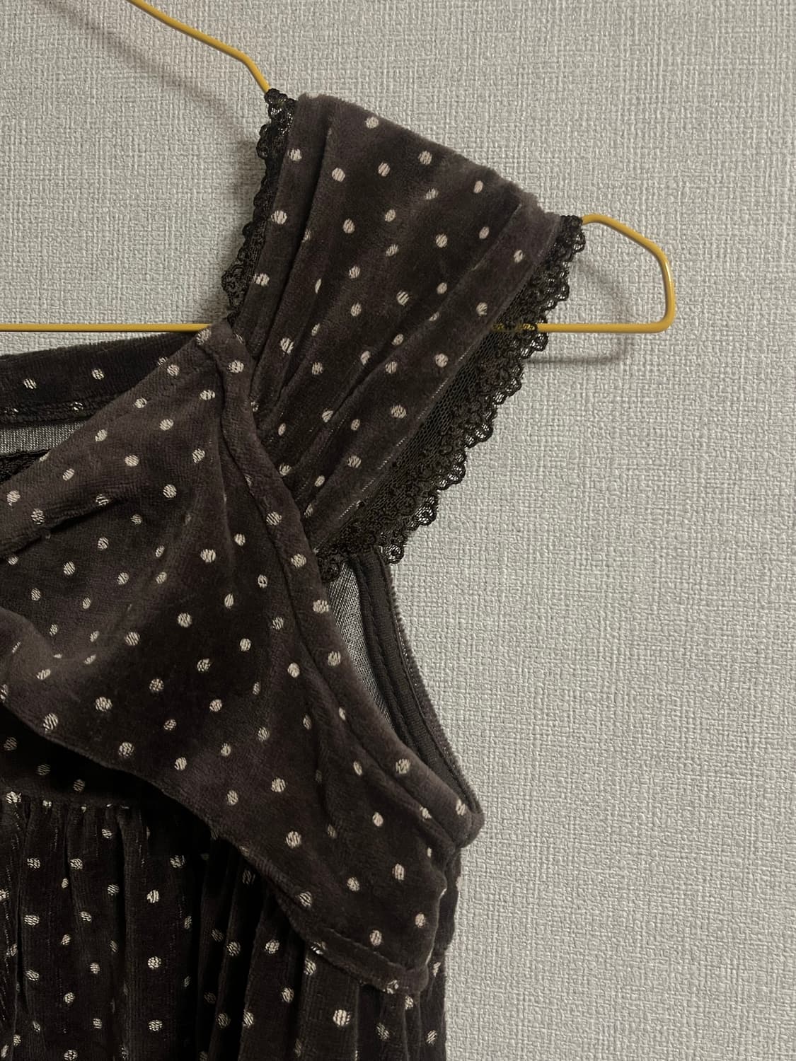 [일본소녀/라떼] 브라운 도트 슬리브리스 상품이미지2